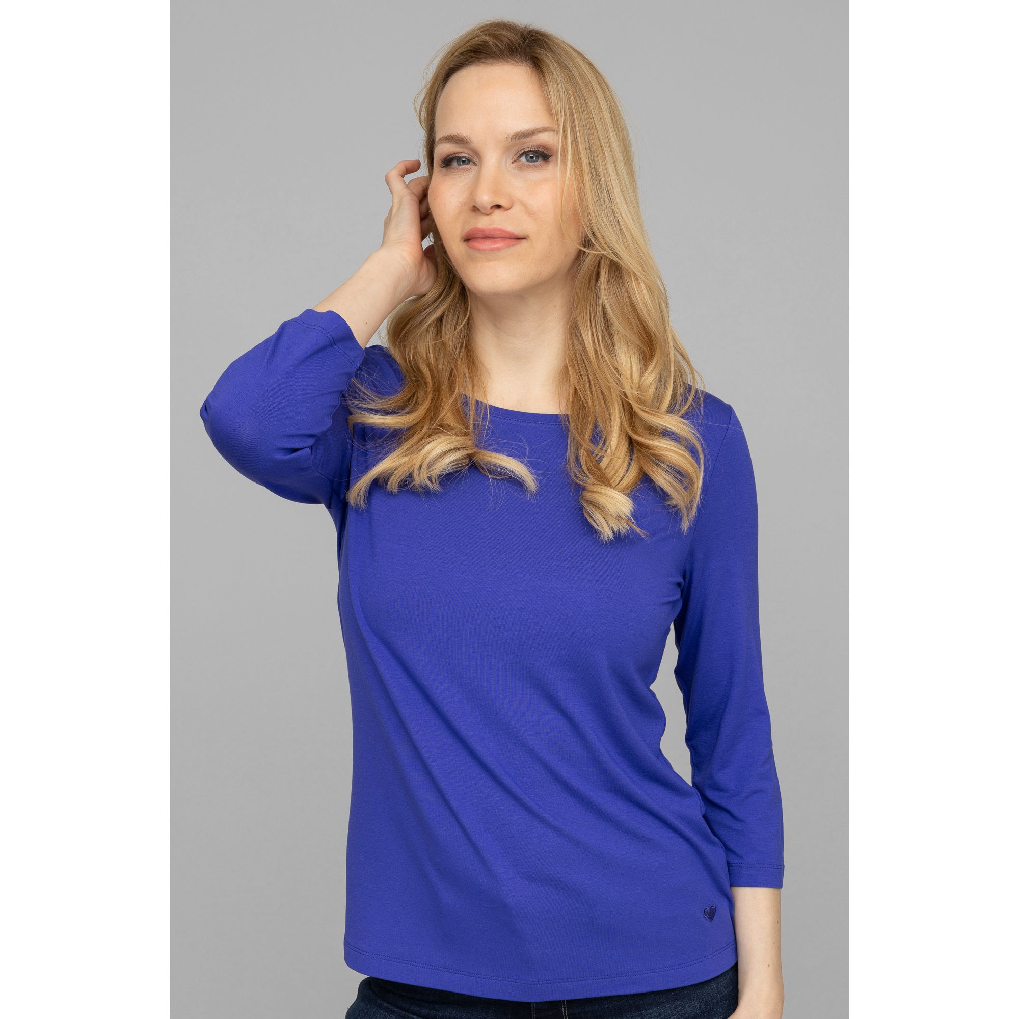 ANNI FOR FRIENDS Shirt, Asta 3/4-Arm Rundhalsausschnitt hüftumspielend