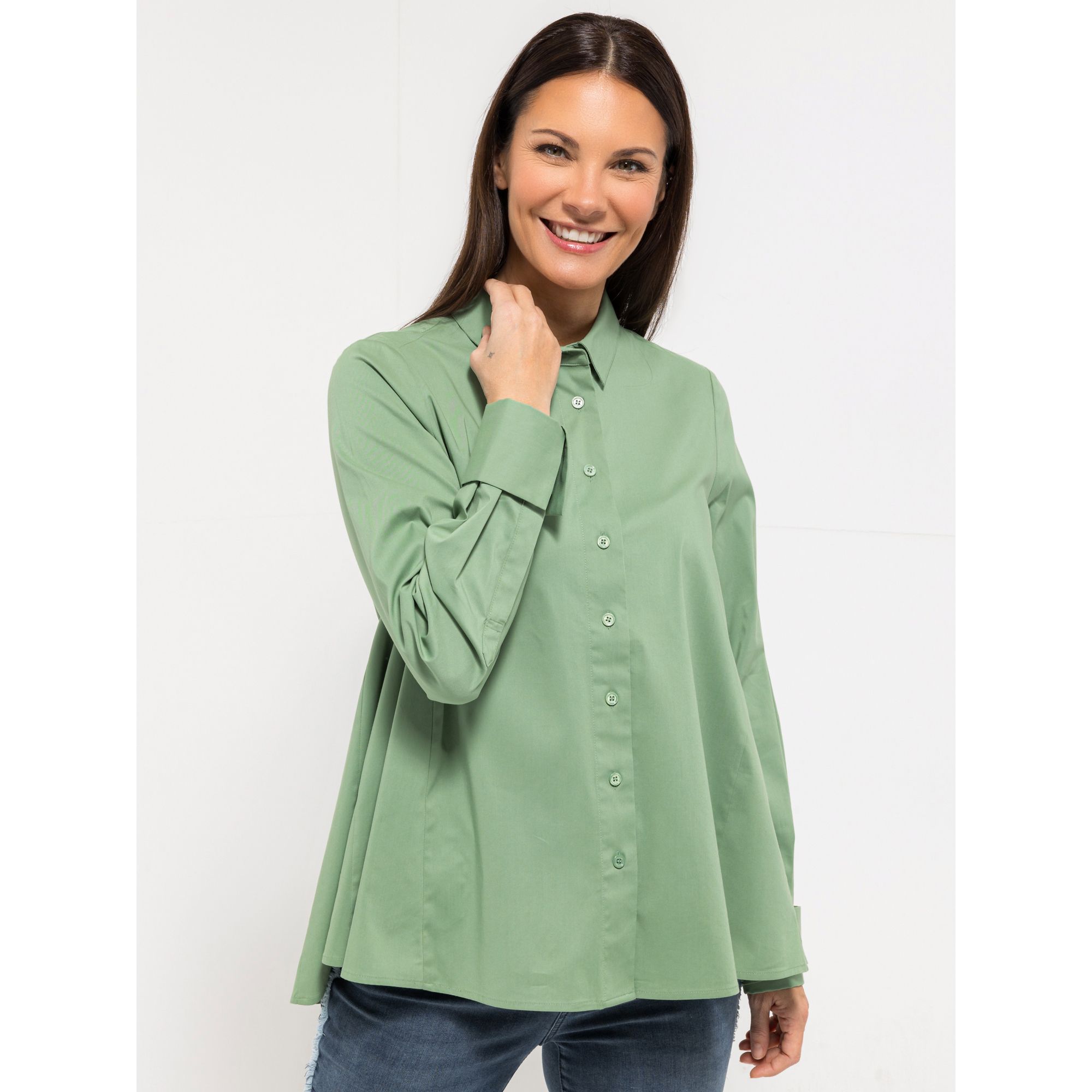 STEFFEN SCHRAUT Bluse, Florenz 1/1-Arm Nahttaschen leger weit