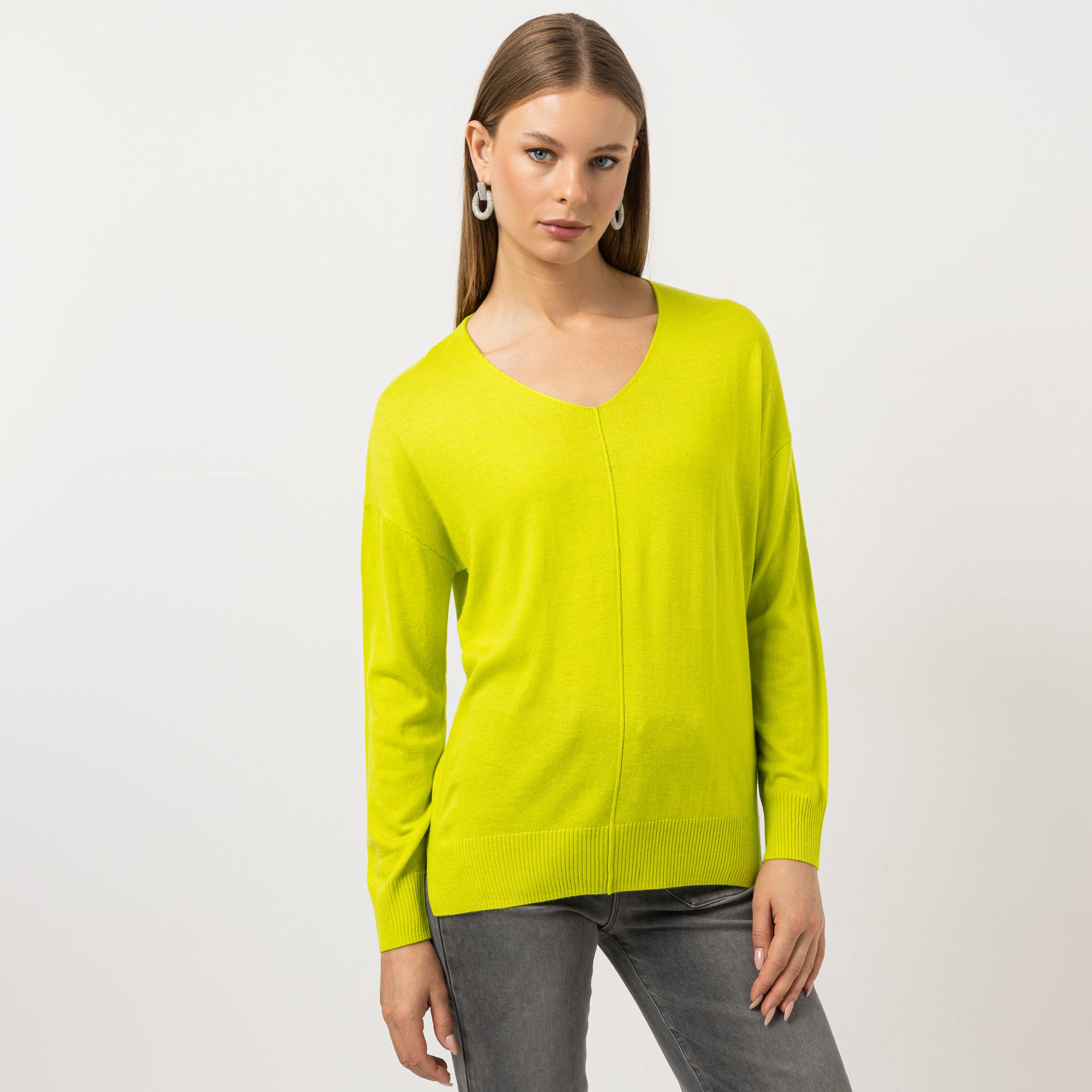 STEFFEN SCHRAUT Pullover Avignon seitliche Schlitze aus ECOVERO Viskose leger weit