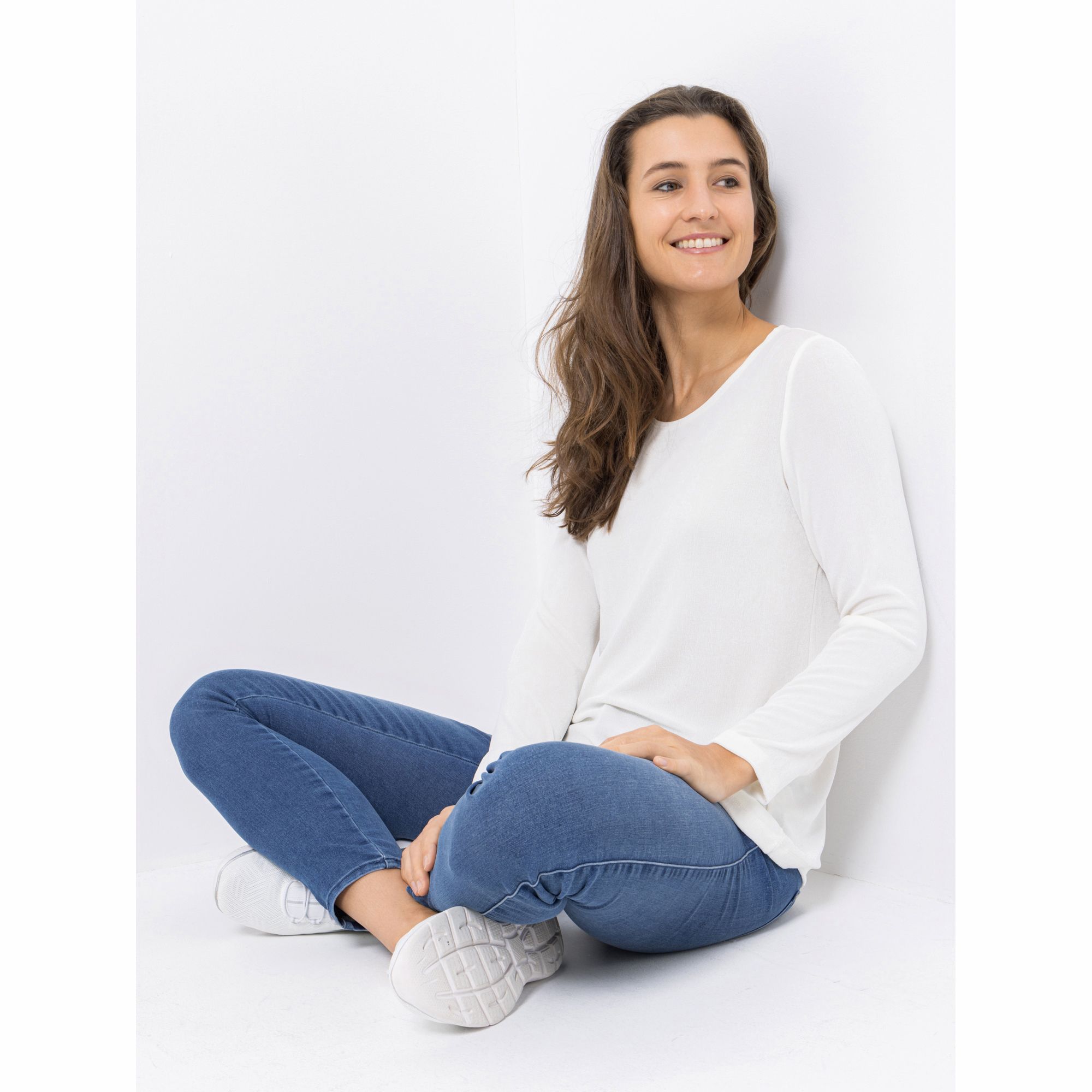 KIM & CO. Shirt, Langarm Slinky Jersey Rundhalsausschnitt figurumspielend