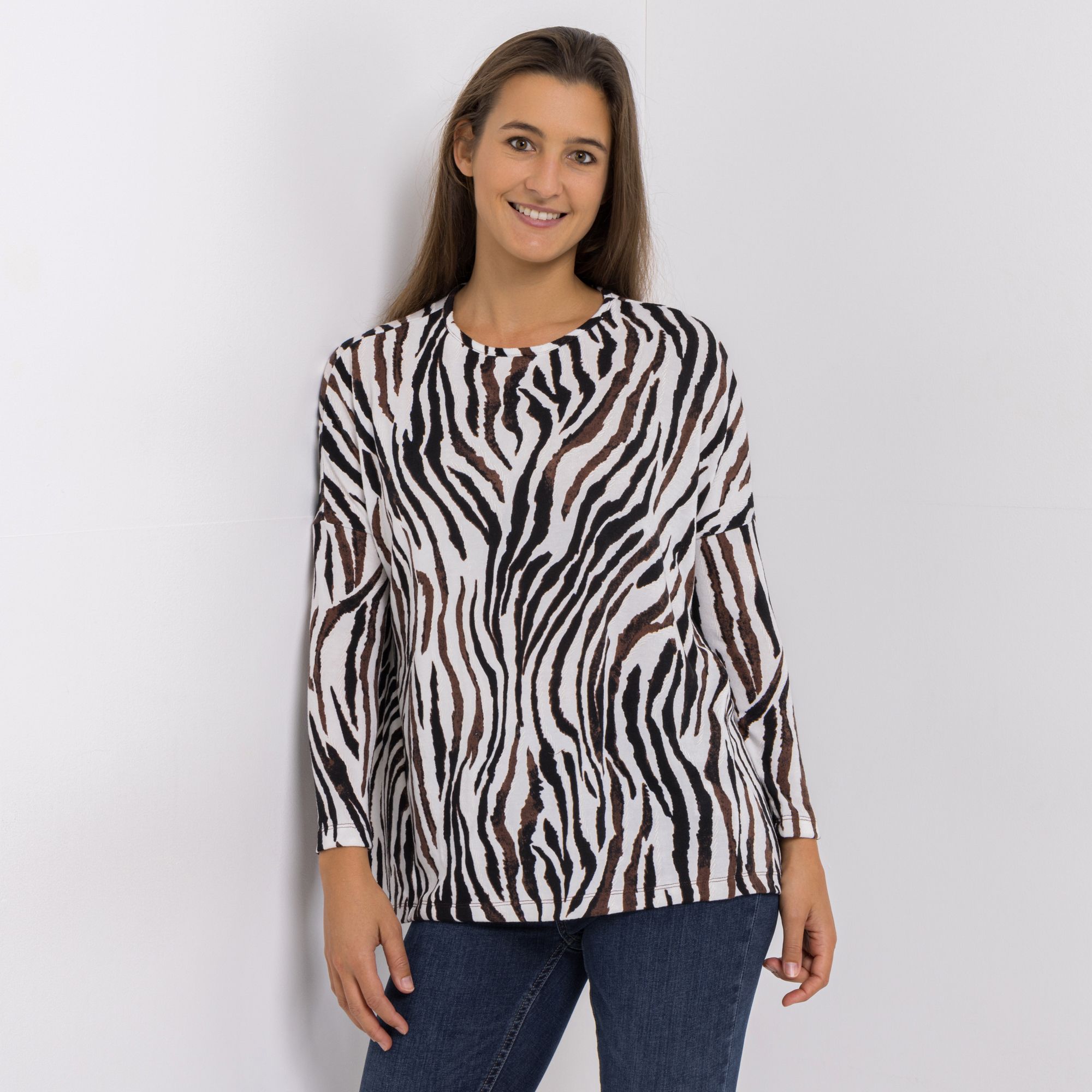 KIM & CO. Shirt, Langarm Soft Touch Jersey Rundhalsausschnitt figurumspielend