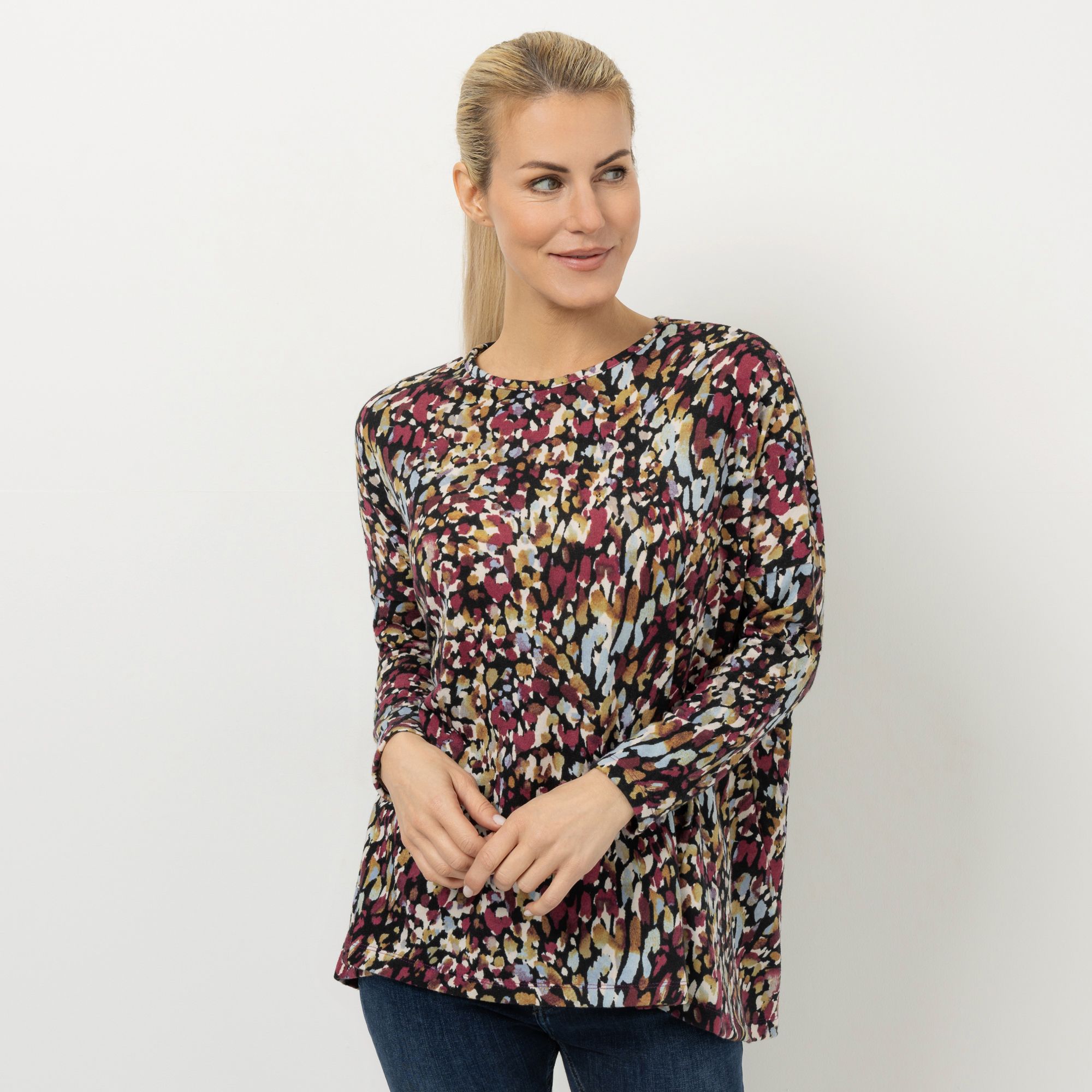 KIM & CO. Shirt, Langarm Soft Touch Jersey Rundhalsausschnitt figurumspielend