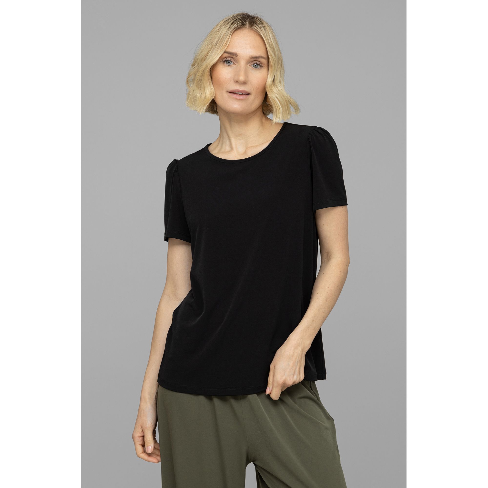 KIM & CO. Shirt, 1/2-Arm Brazil Knit Jersey gerüschte Ärmel figurumspielend