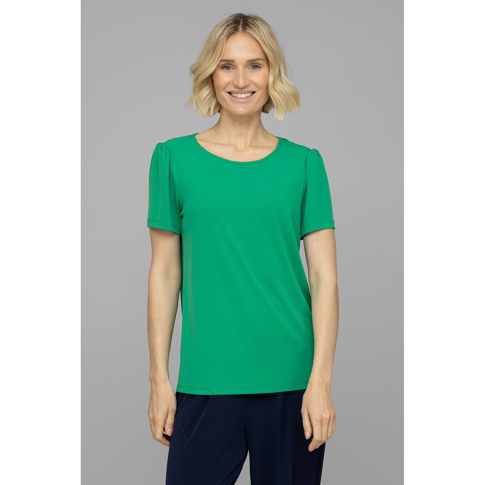 KIM & CO. Shirt, 1/2-Arm Brazil Knit Jersey gerüschte Ärmel figurumspielend