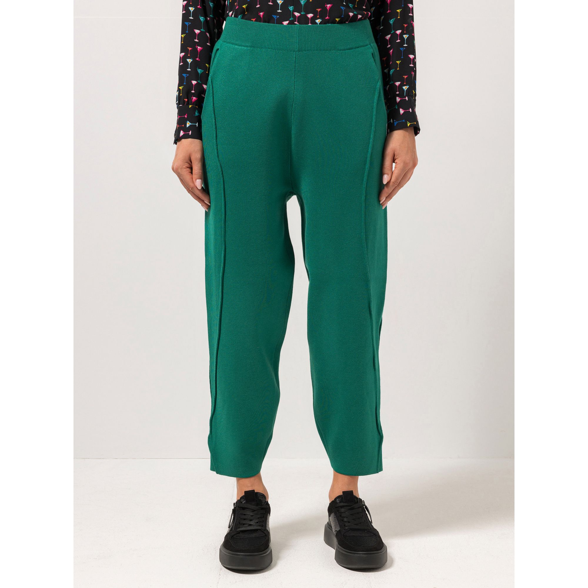 STEFFEN SCHRAUT Strickhose 7/8-Länge Eingrifftaschen leger weite Form