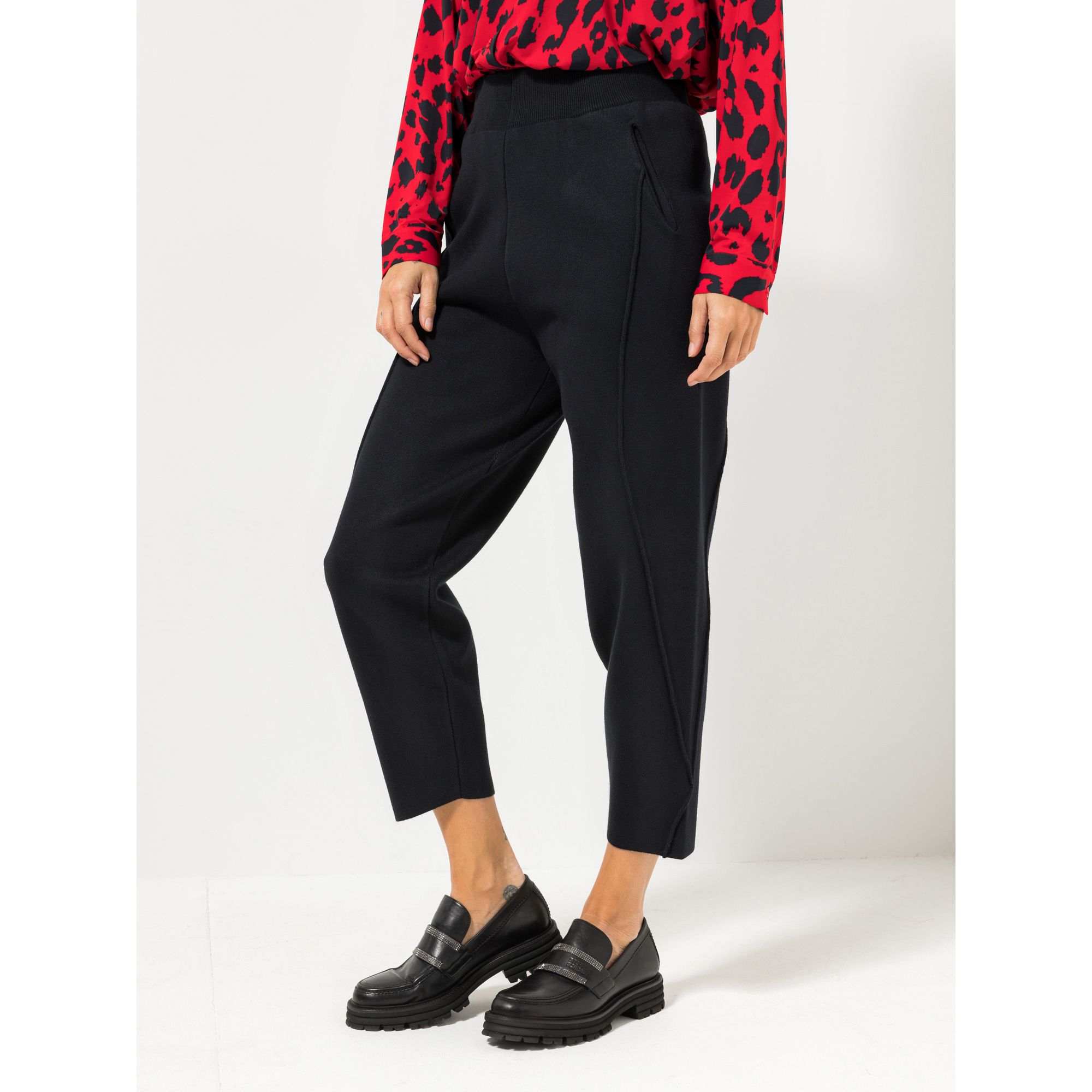 STEFFEN SCHRAUT Strickhose, 7/8-Länge Eingriffstaschen elastischer Bund leger weite Form