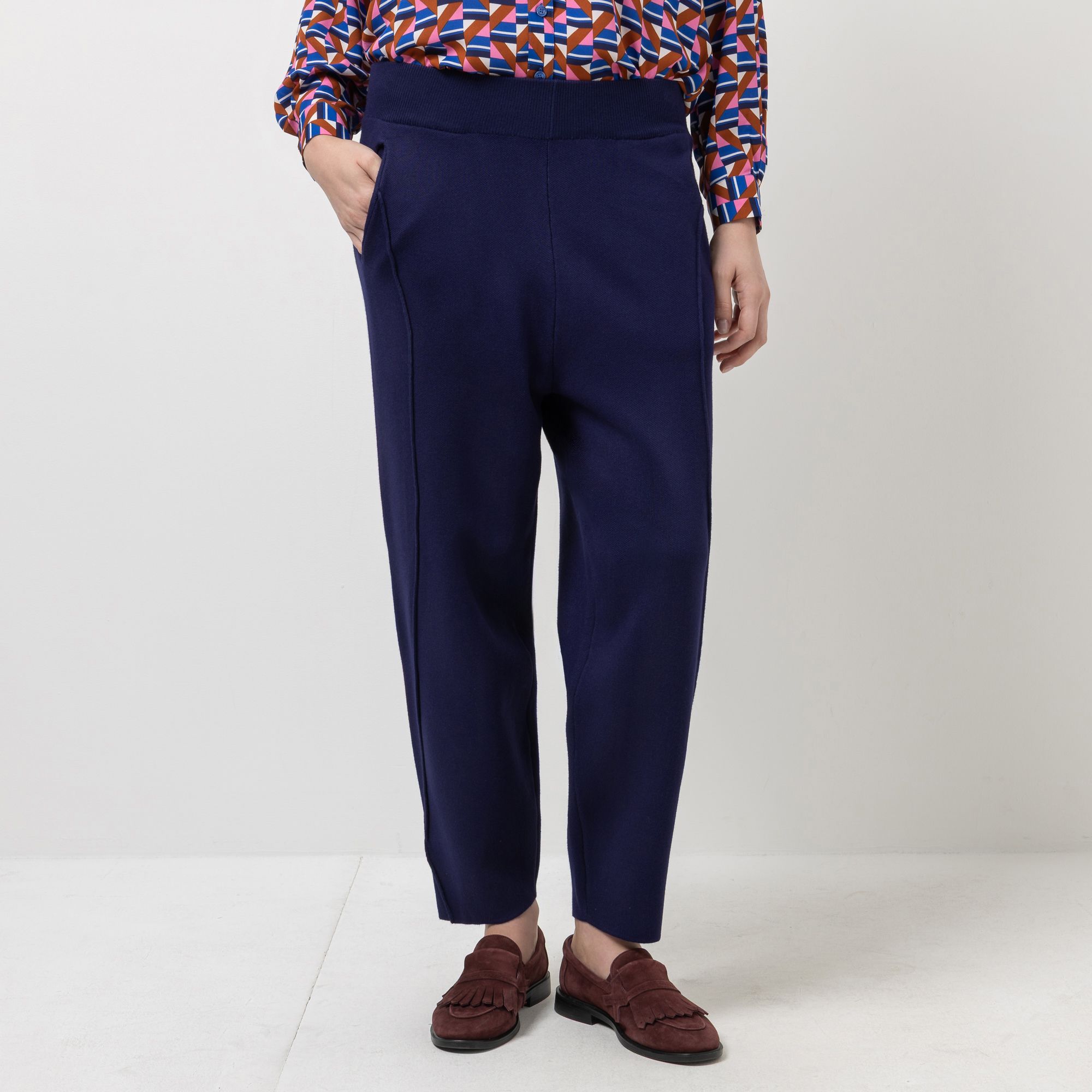 STEFFEN SCHRAUT Strickhose, 7/8-Länge Eingrifftaschen elastischer Bund leger weite Form