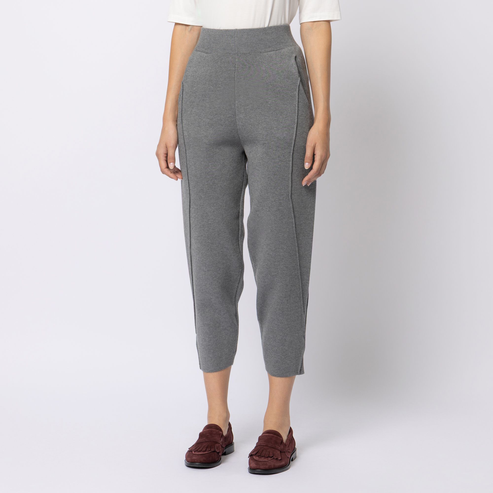 STEFFEN SCHRAUT Strickhose, 7/8-Länge Eingrifftaschen elastischer Bund leger weite Form