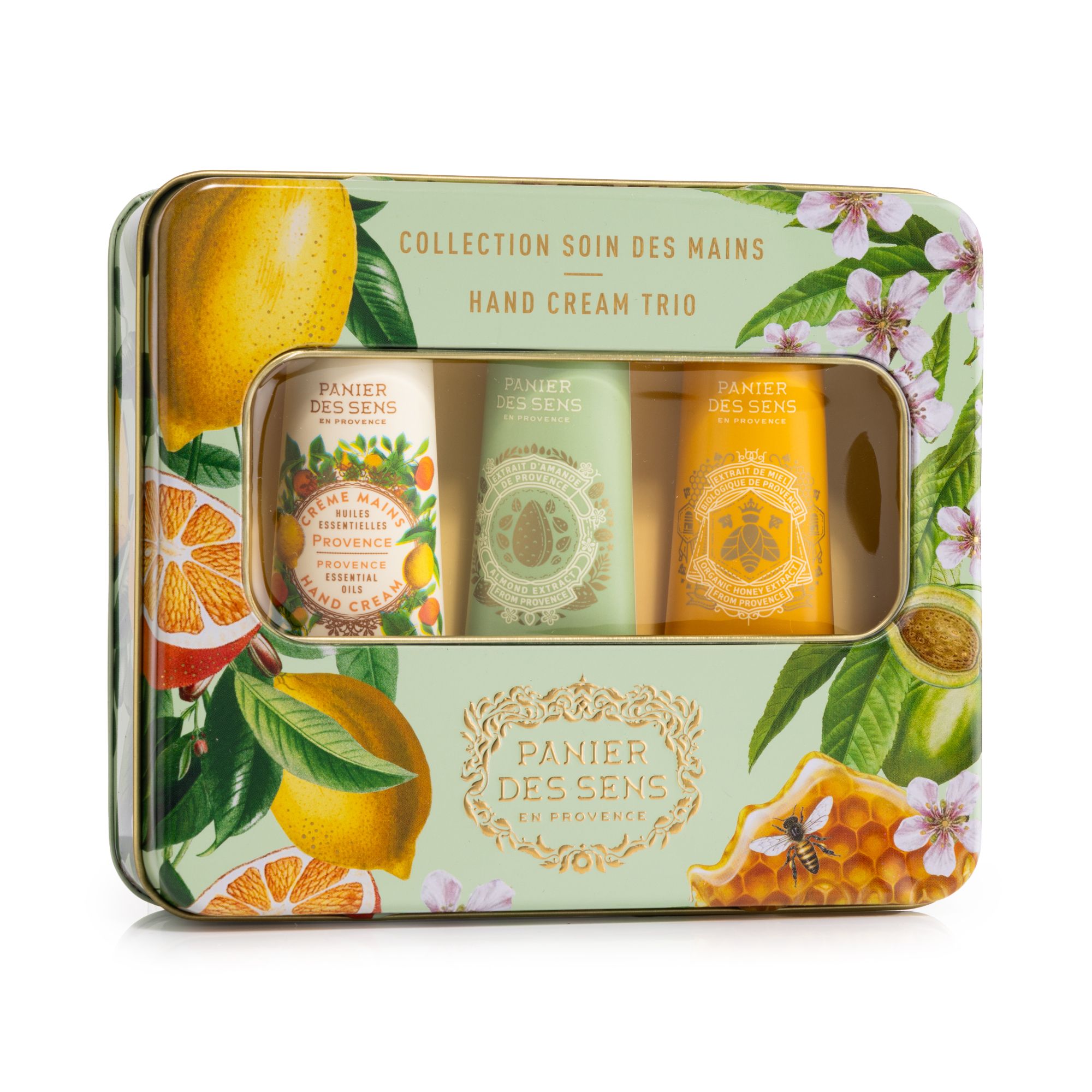 PANIER DES SENS Handcreme Set Honig, Mandel, Provence je 30ml in Metallbox
