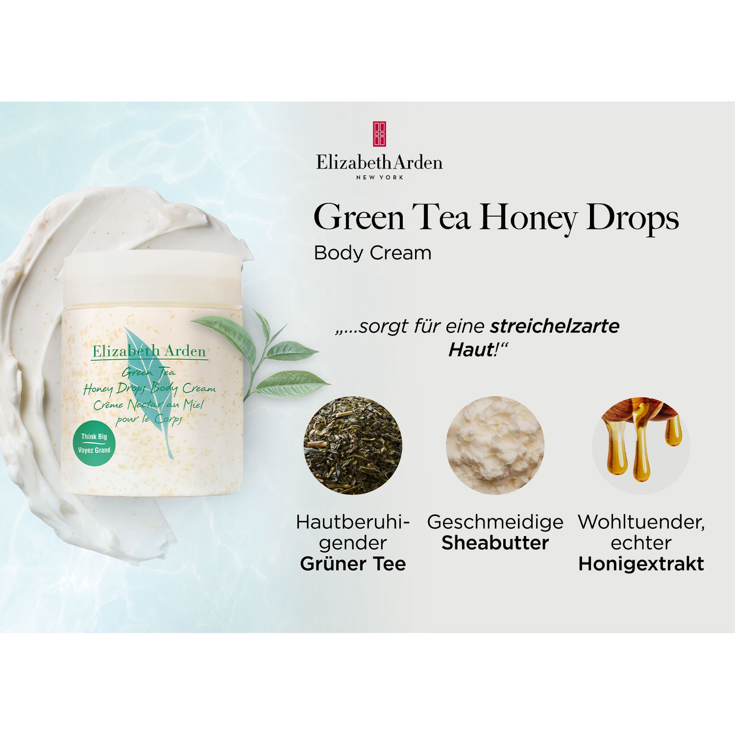 ELIZABETH ARDEN Green Tea Honey Drops Body Cream 500ml QVC.de