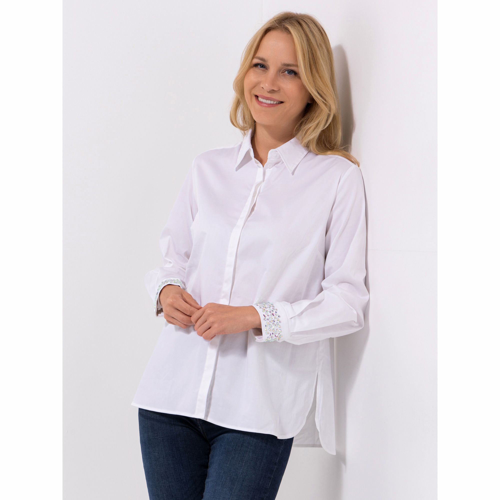 DAWID by Dawid Tomaszewski Bluse, Kragen abnehmbare Manschette leger weit