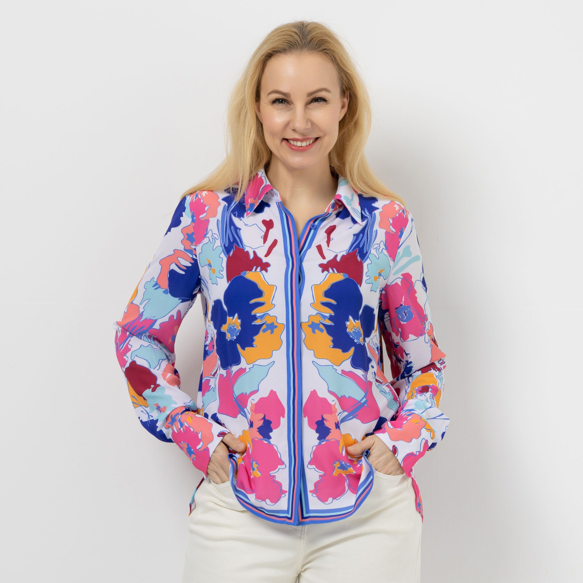 DAWID by Dawid Tomaszewski Bluse platzierter Druck figurumspielend