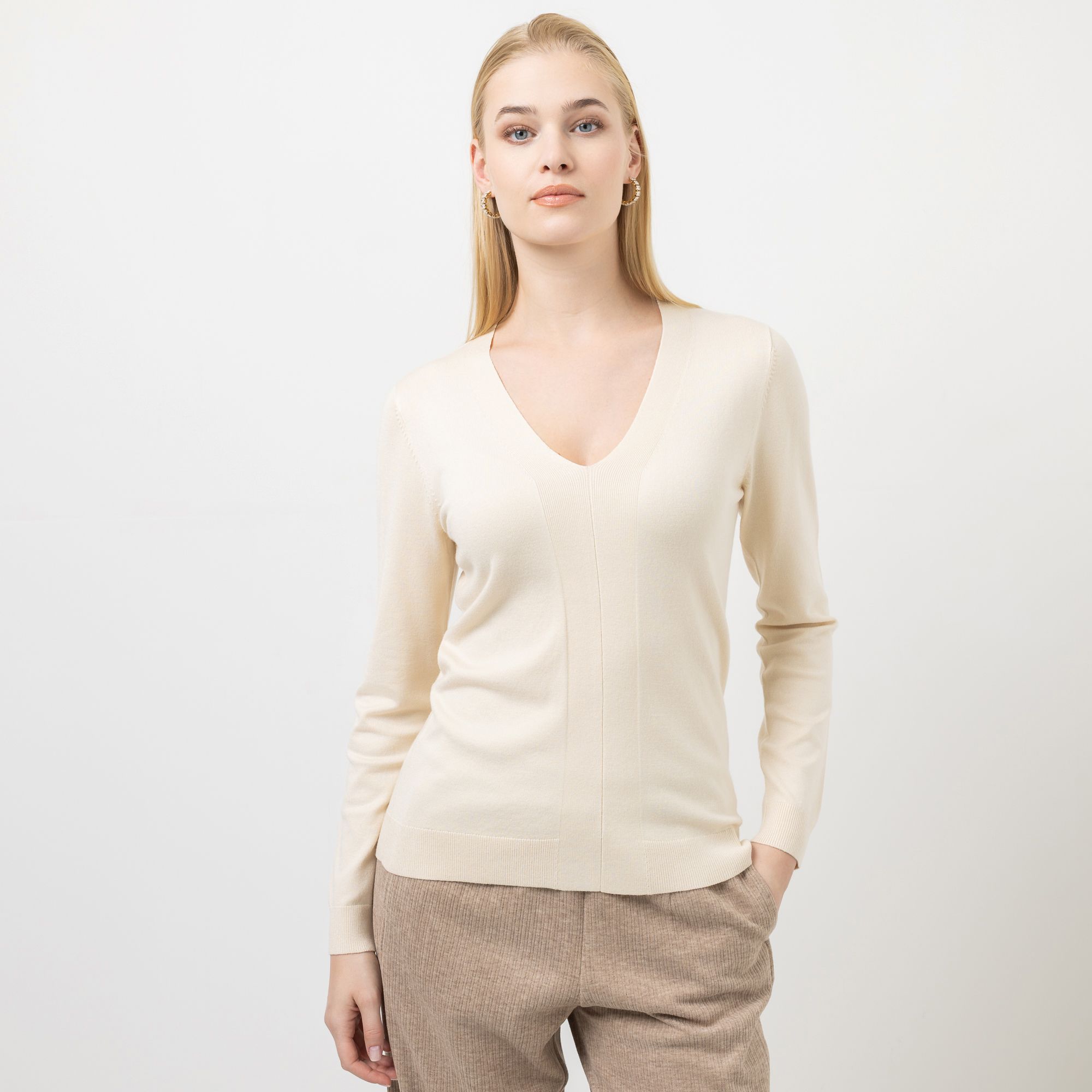 STEFFEN SCHRAUT Pullover Feinstrick Rippenbundabschluss figurumspielend