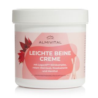 ALMIVITAL Leichte Beine Creme mit rotem Weinlaub & LegActif™ Wirkkomplex 250ml