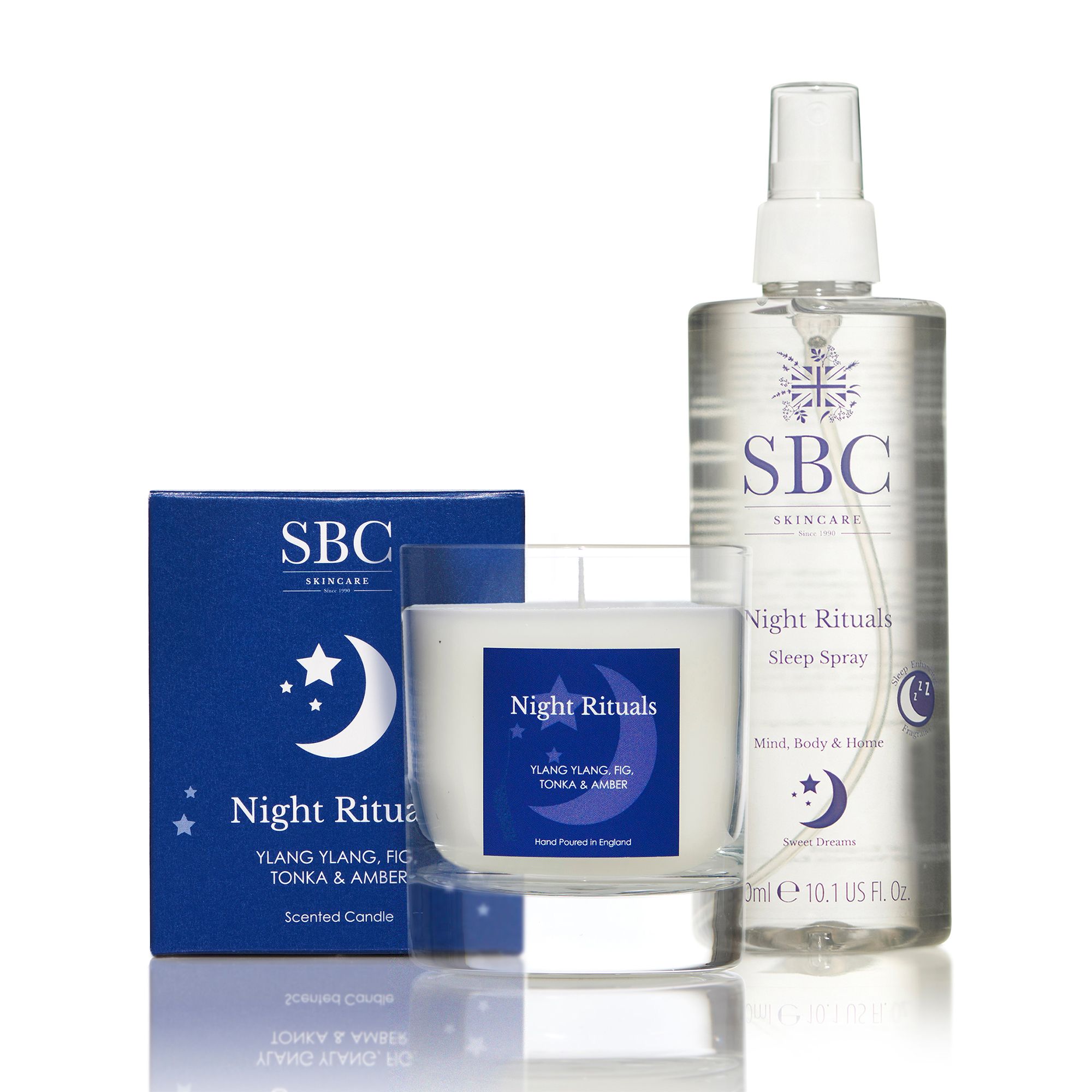 SBC Night Rituals Duftkerze 140g, Sleep Spray 300ml Sondergröße