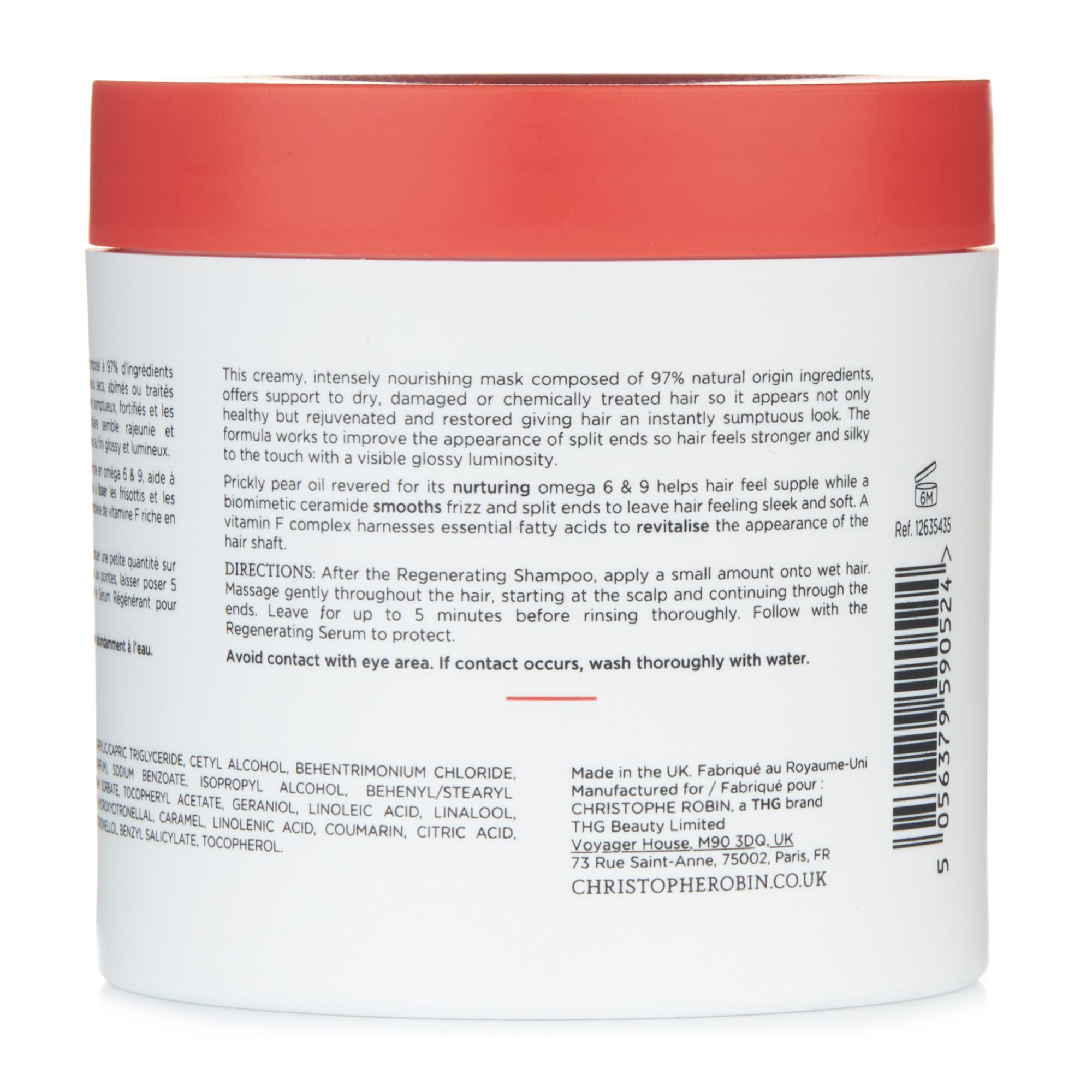 CHRISTOPHE ROBIN Regenerierende Haarmaske mit Kaktusfeigenöl 250ml - QVC.de