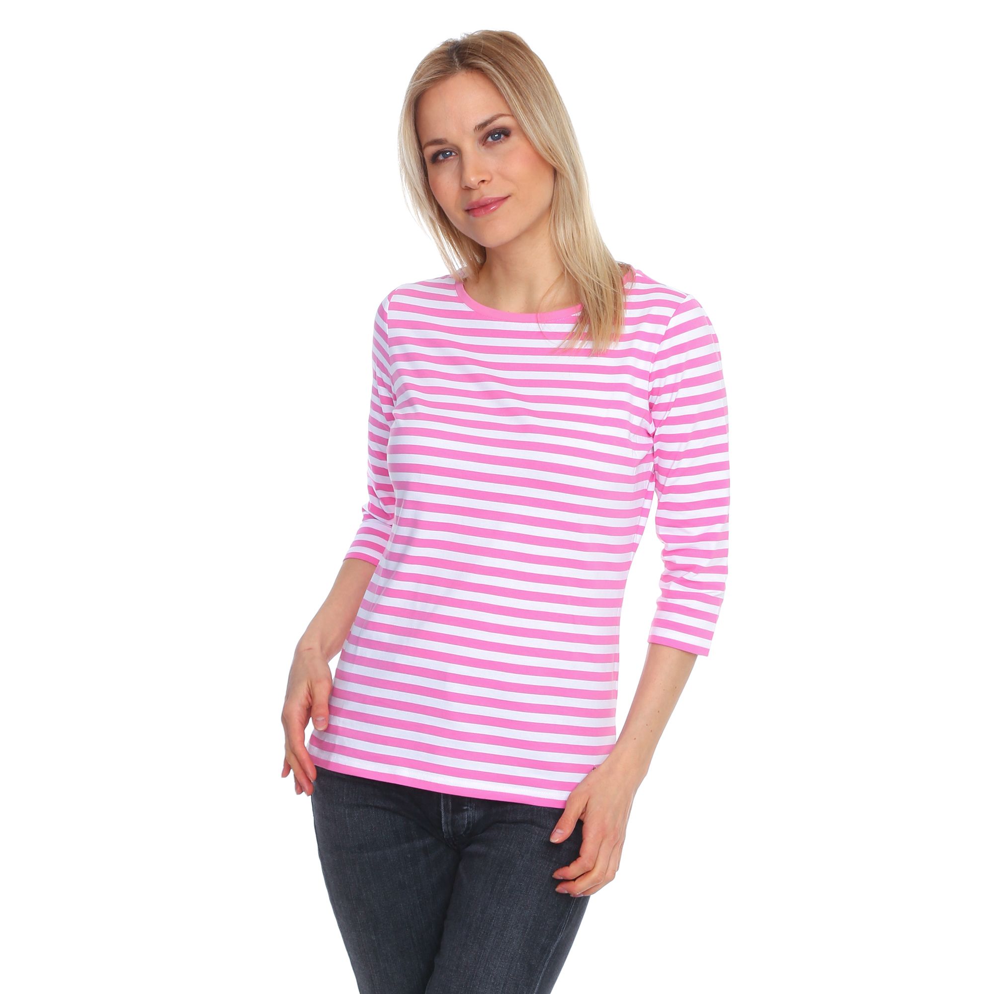 STRANDFEIN Ringelshirt 3/4-Arm Rundhalsausschnitt