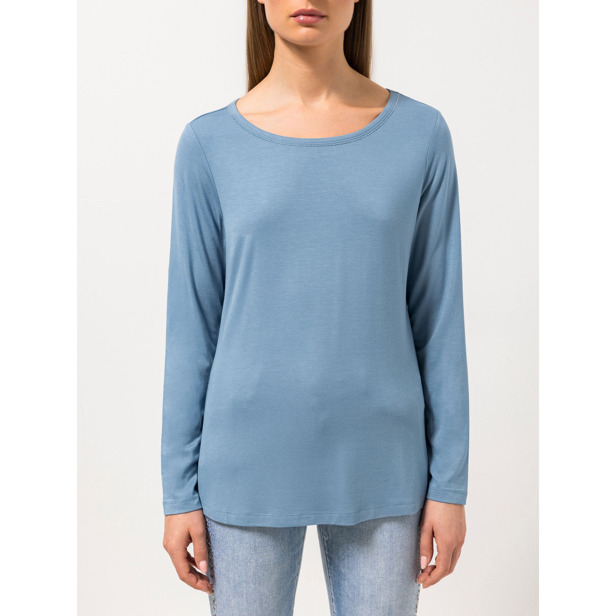 STEFFEN SCHRAUT Shirt Porto Cervo Rundhalsausschnitt mit Ketten-Detail figurumspielend