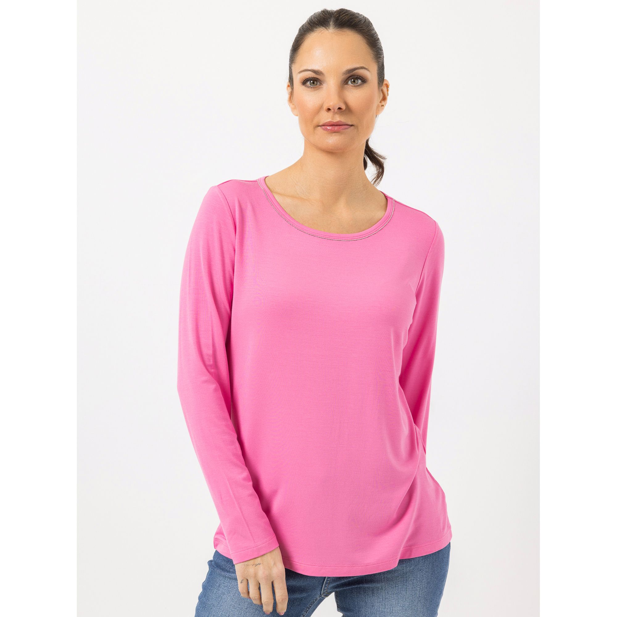 STEFFEN SCHRAUT Shirt Porto Cervo Rundhalsausschnitt mit Ketten-Detail figurumspielend