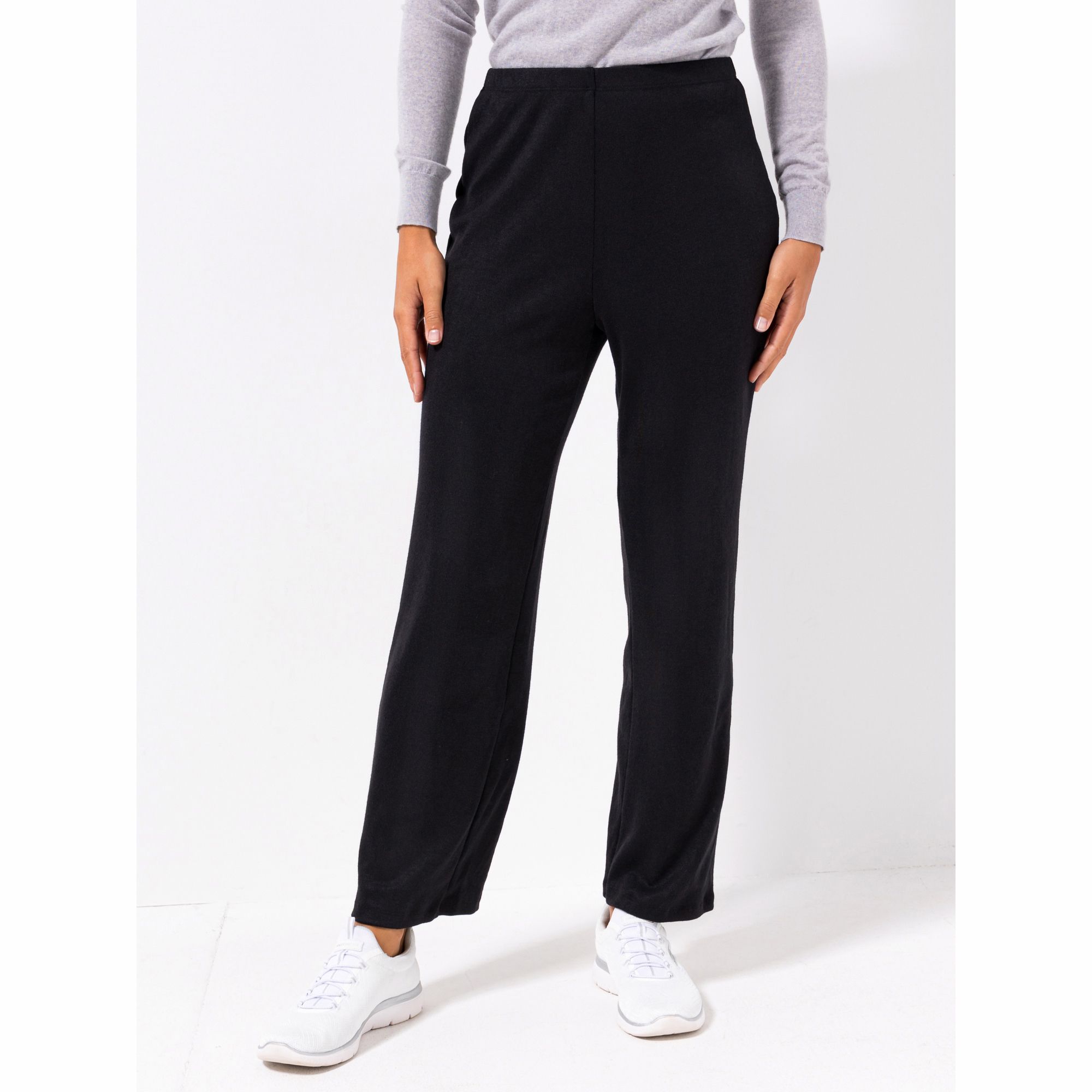 KIM & CO. Hose, lange Form Feinstrick Optik Rundumdehnbund gerades Bein