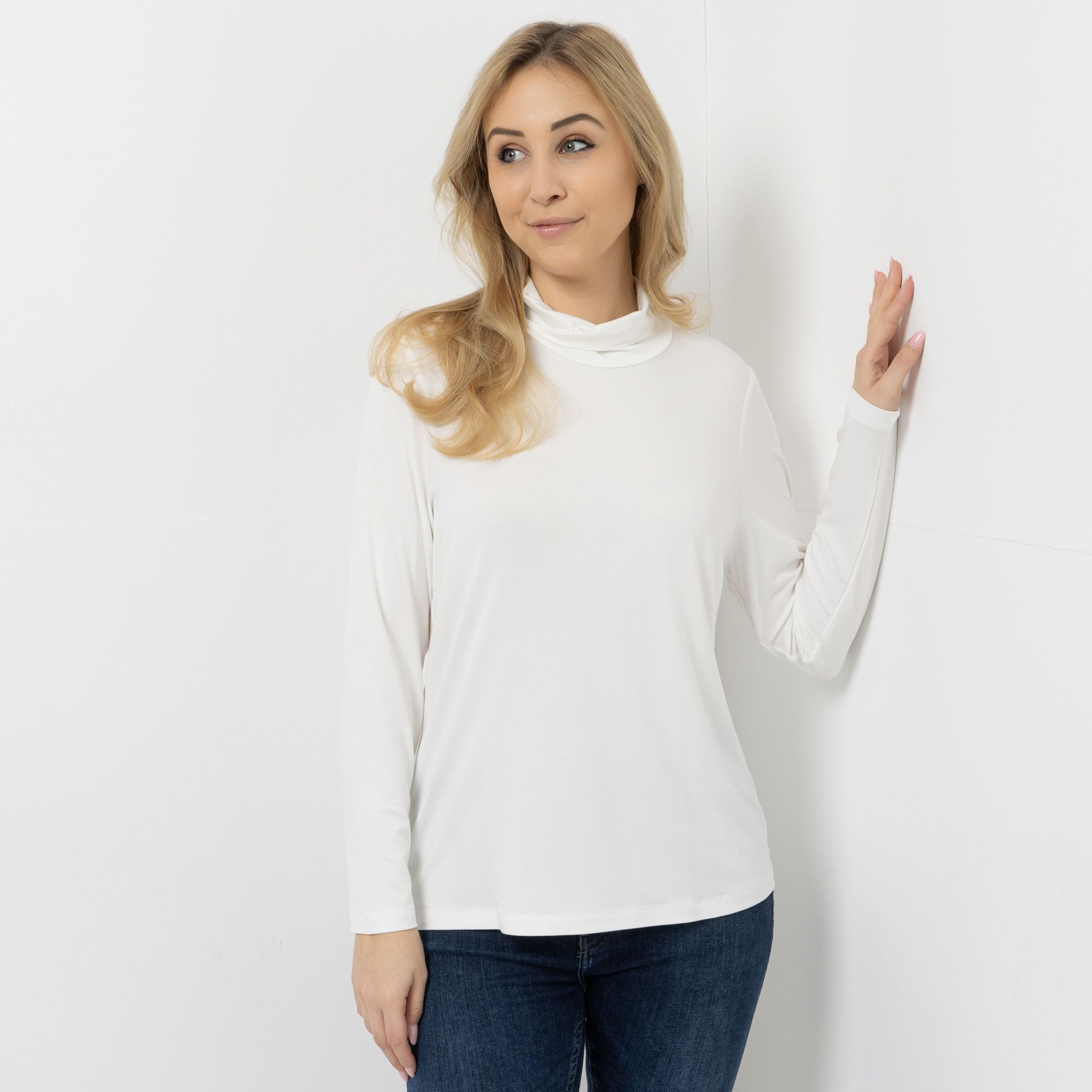 DINE 'N' DANCE Shirt, 1/1-Arm Rollkragen gestreift figurumspielend