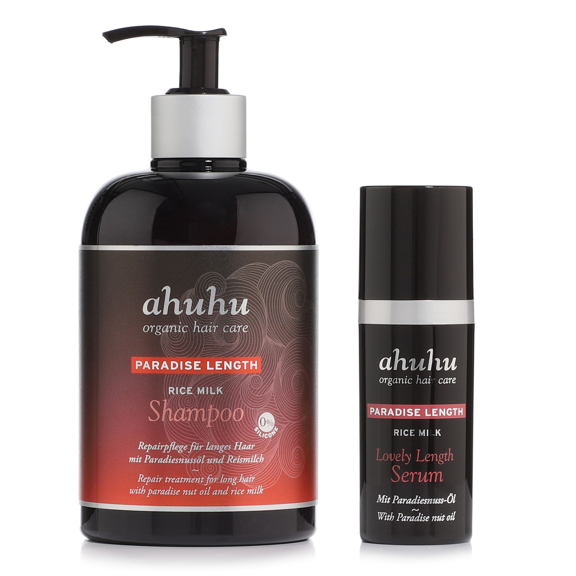 ahuhu organic hair care Rice Milk Shampoo 500ml & Serum 30ml
