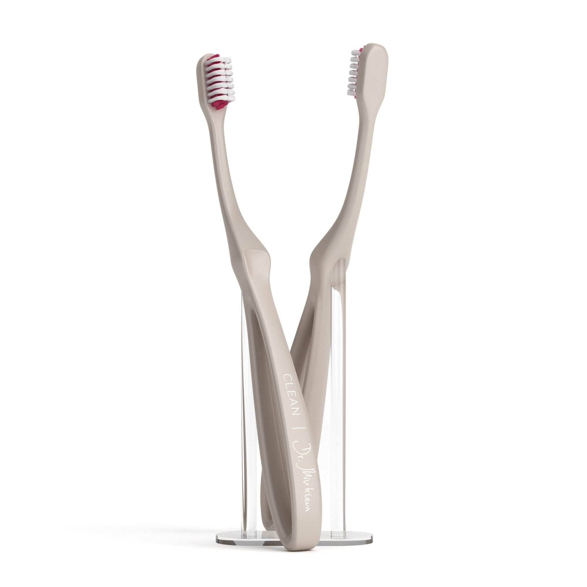 MINT CLASSIC 2 Handzahnbürsten Clean, dreiseitige Borstenstruktur