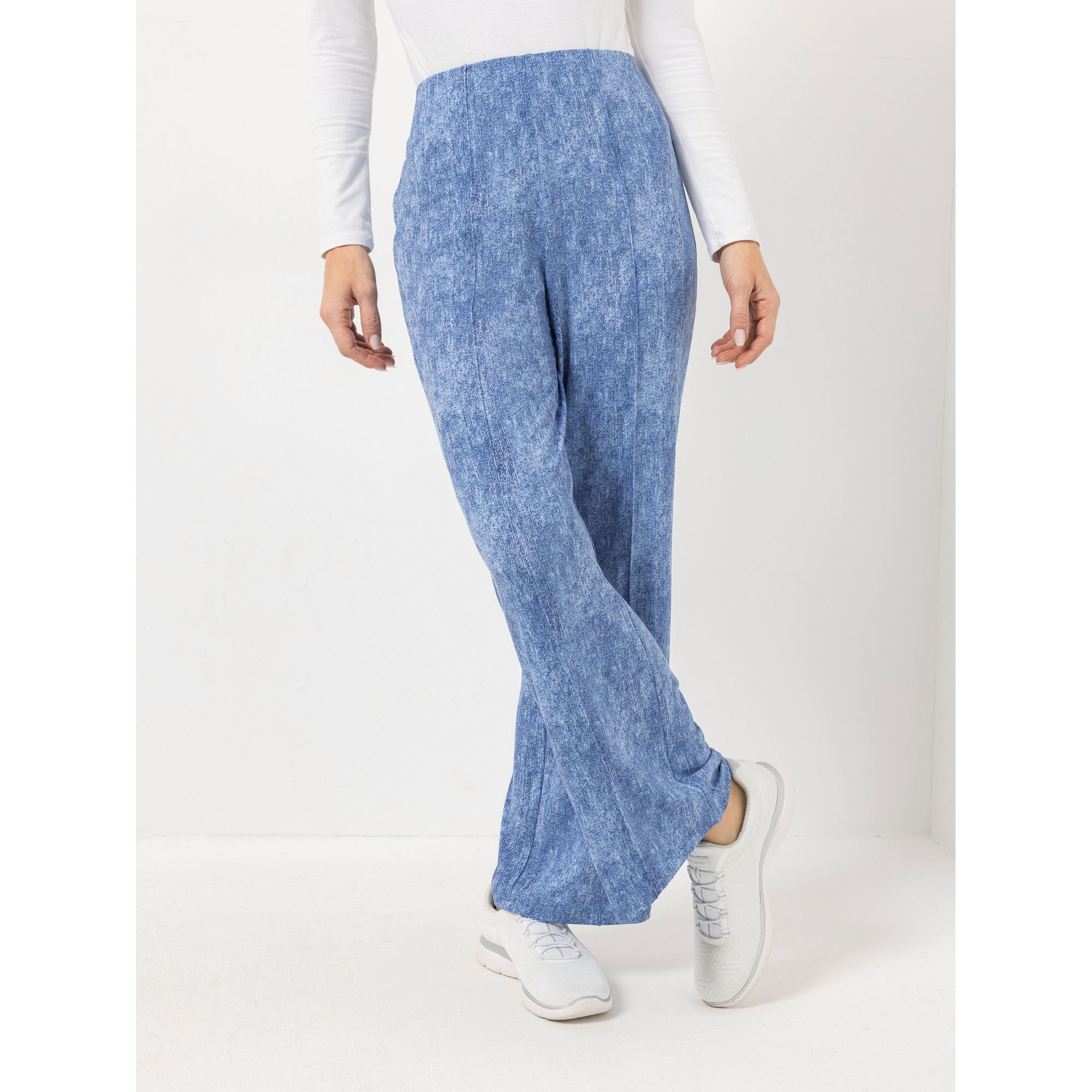 KIM & CO. Hose Kyla, lange Form Deluxe Brazil Knit Biese weites Bein