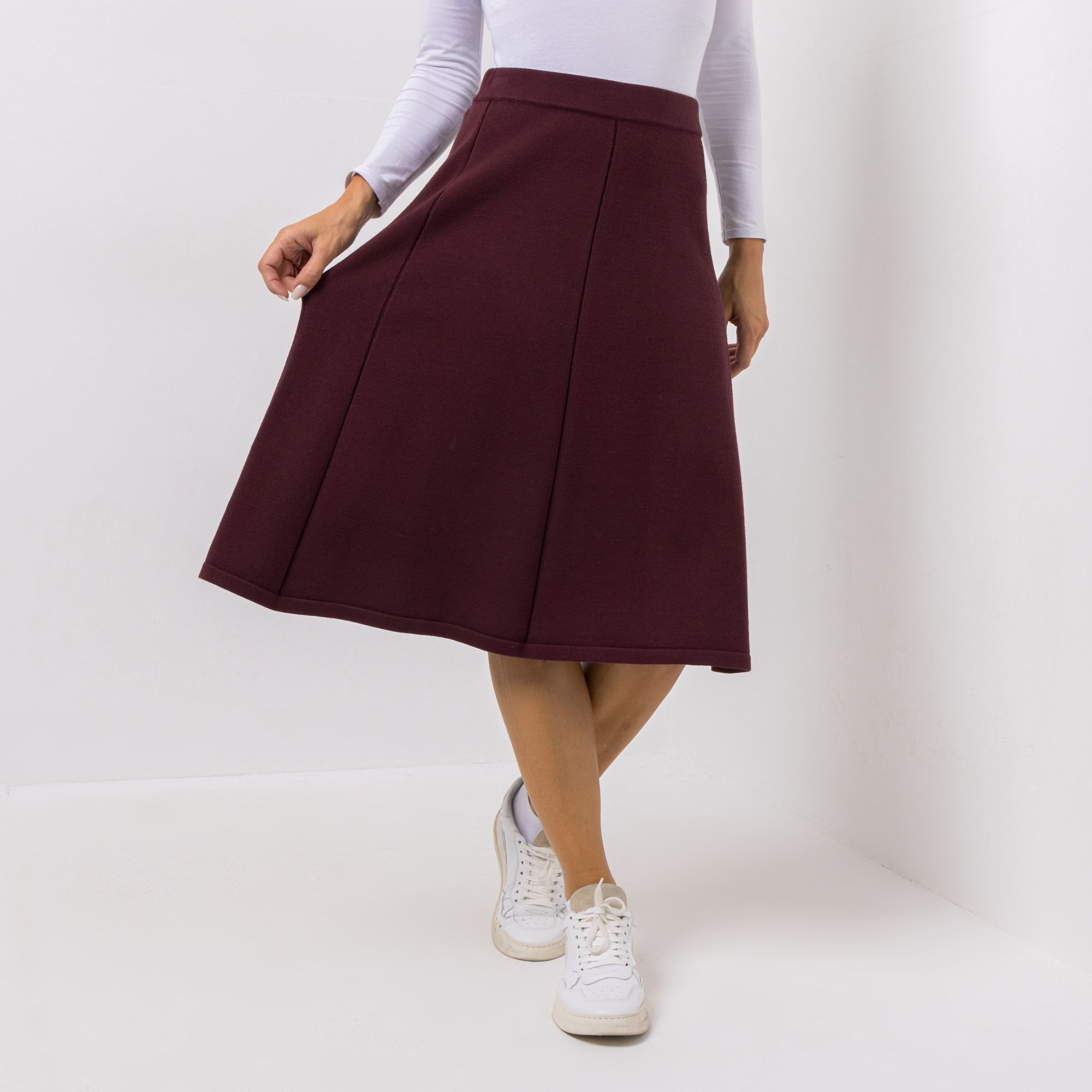 DAWID by Dawid Tomaszewski Glockenrock, Strick knieumspielend Rundumdehnbund