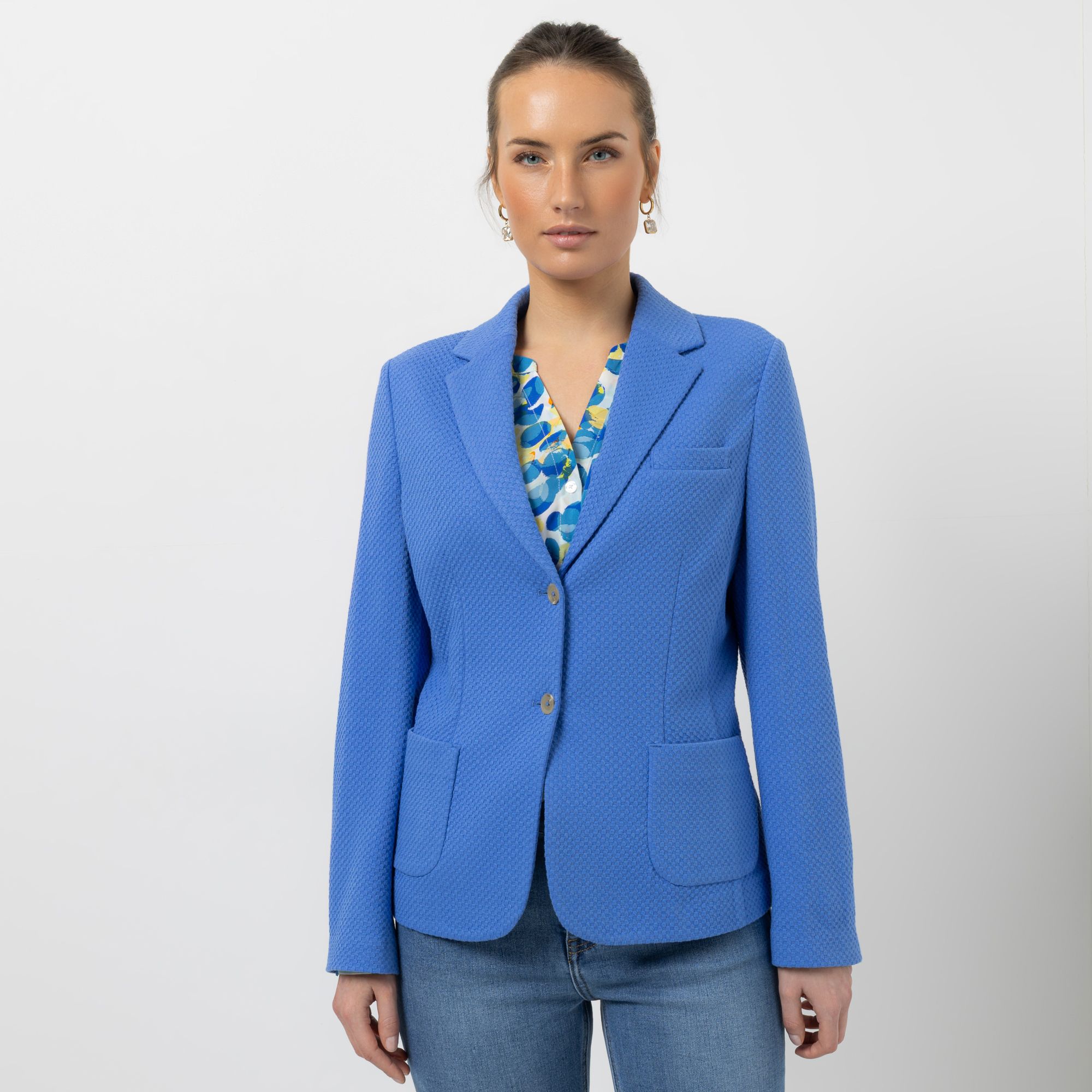 STEFFEN SCHRAUT Jerseyblazer Waffelpiqué Optik ungefüttert figurumspielend