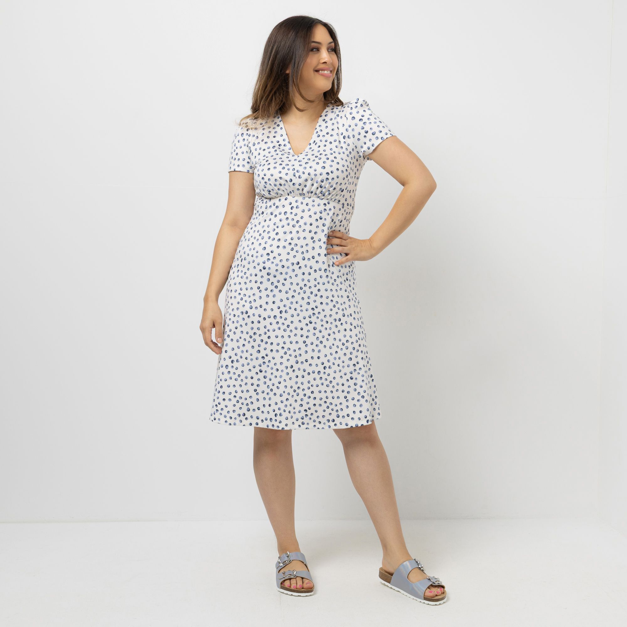 KIM & CO. Kleid, knieumspielend Brazil Knit Jersey Bindeband figurumspielend