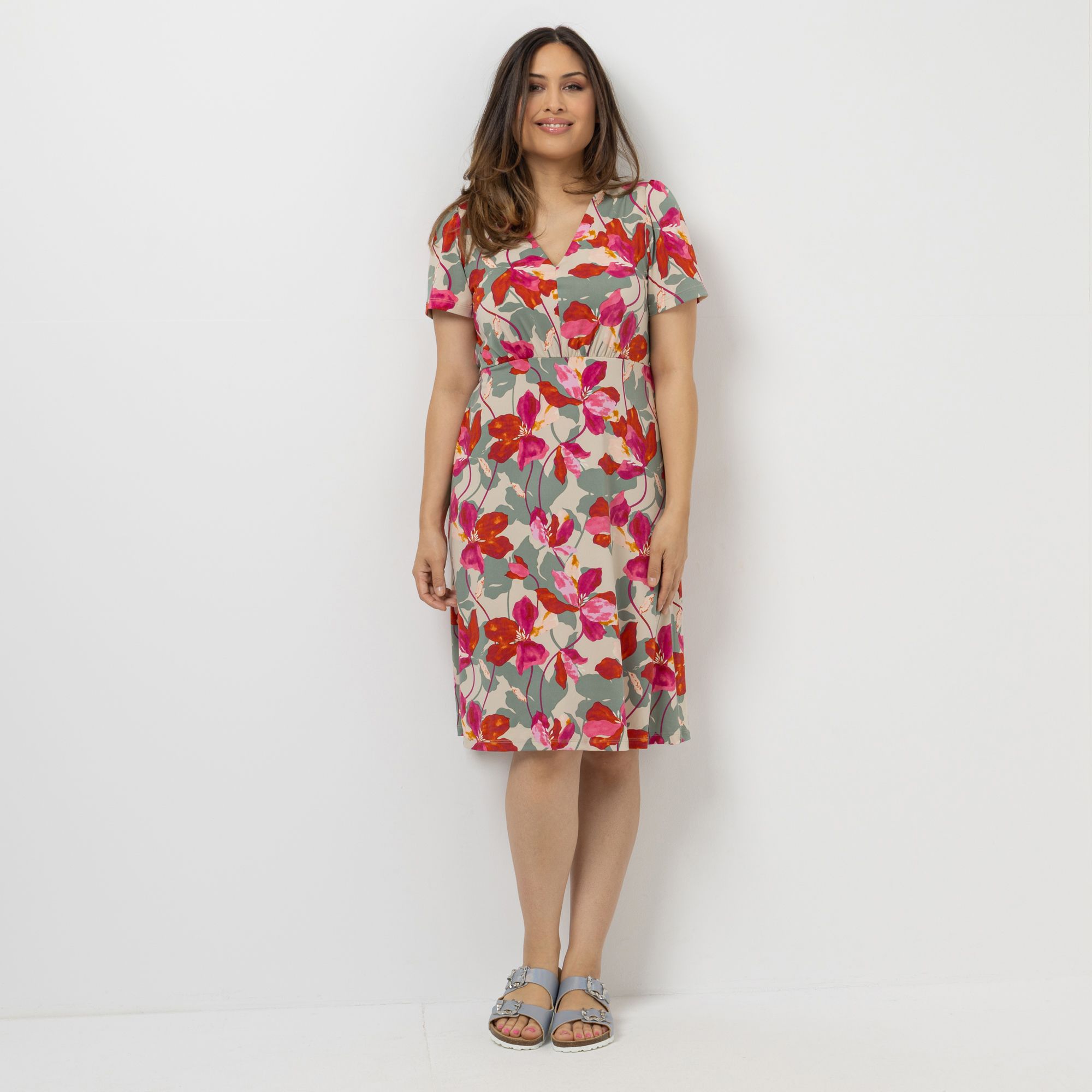 KIM & CO. Kleid, knieumspielend Brazil Knit Jersey Bindeband figurumspielend