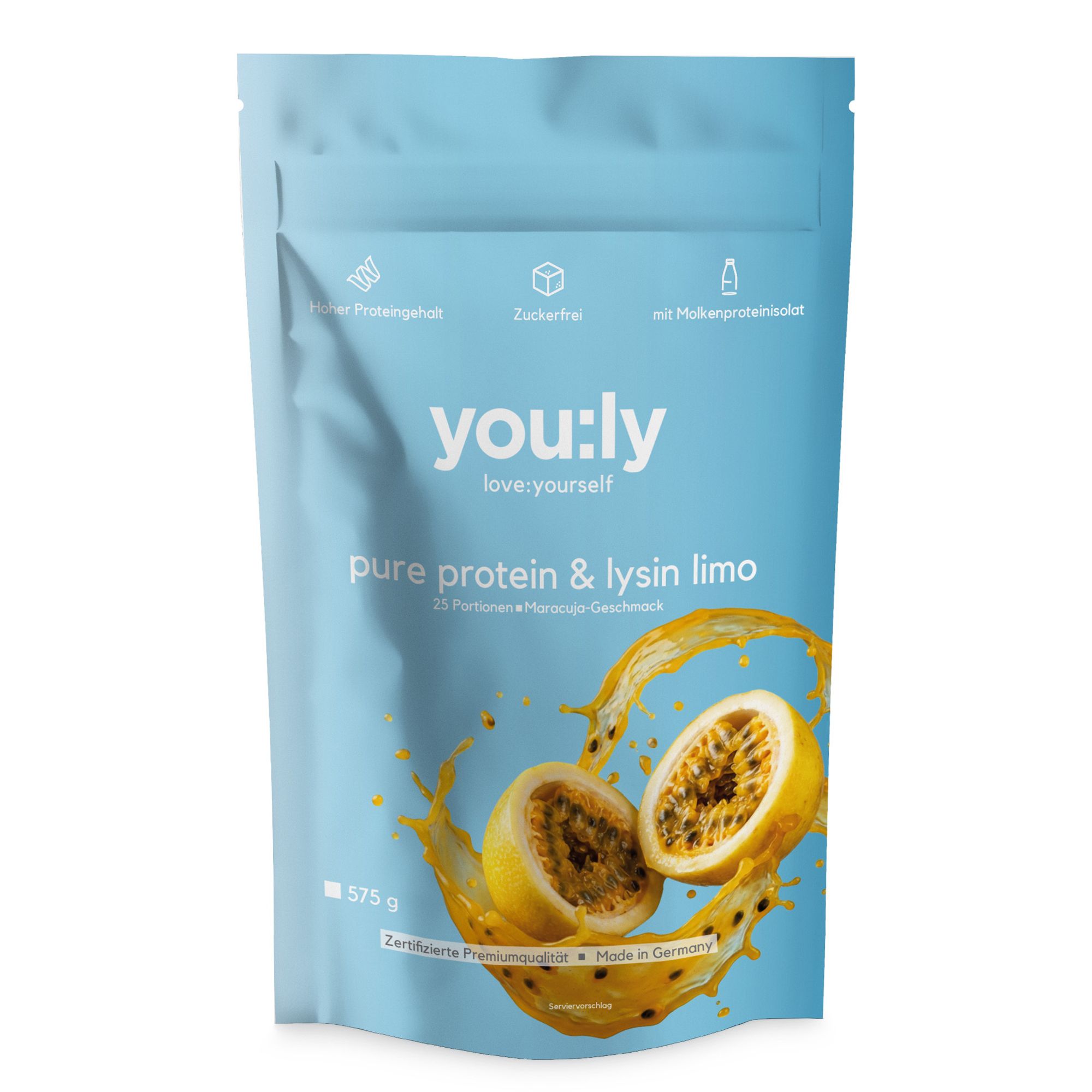 you:ly Pure Protein Limo mit Lysin 575g für 25 Portionen