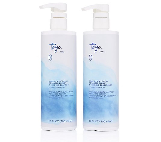 TAYA HAIRCARE Weiße Tonerde Shampoo 500ml & Conditioner 500ml Sondergrößen