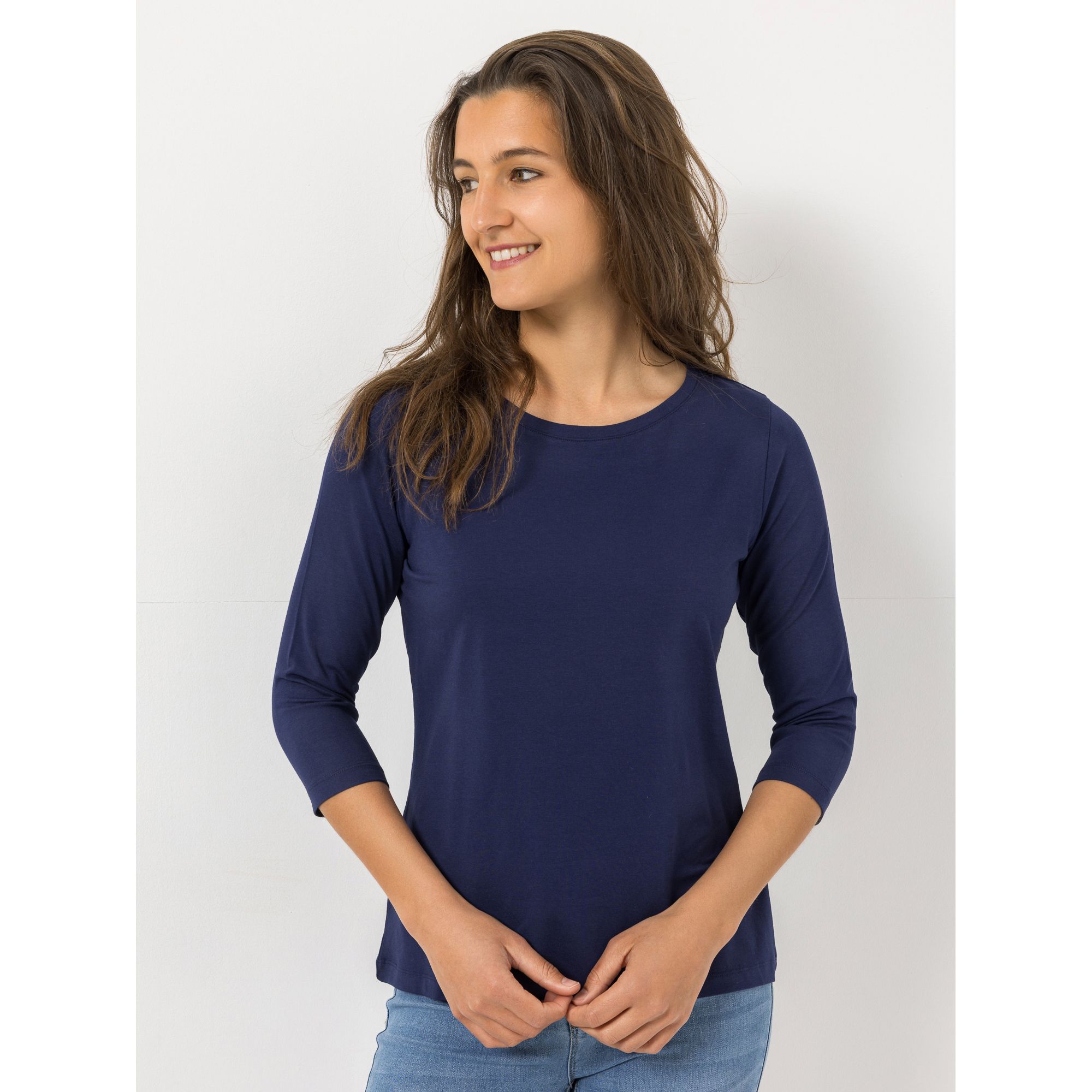 ANNI FOR FRIENDS Shirt Asta 3/4-Arm Rundhalsausschnitt figurumspielend