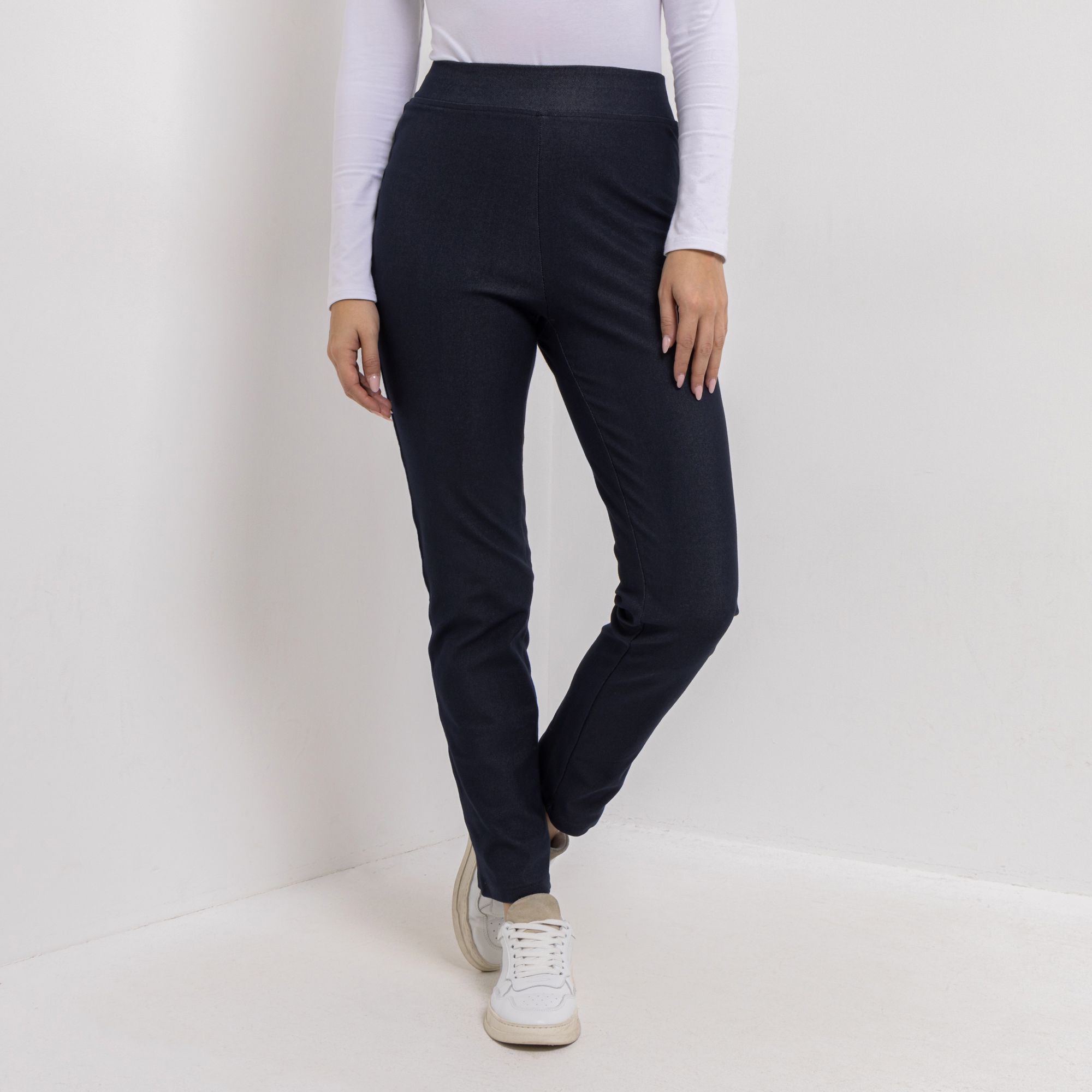 KIM & CO. Hose, knöchellang Denim Jersey Rundumdehnbund schmaler Beinverlauf