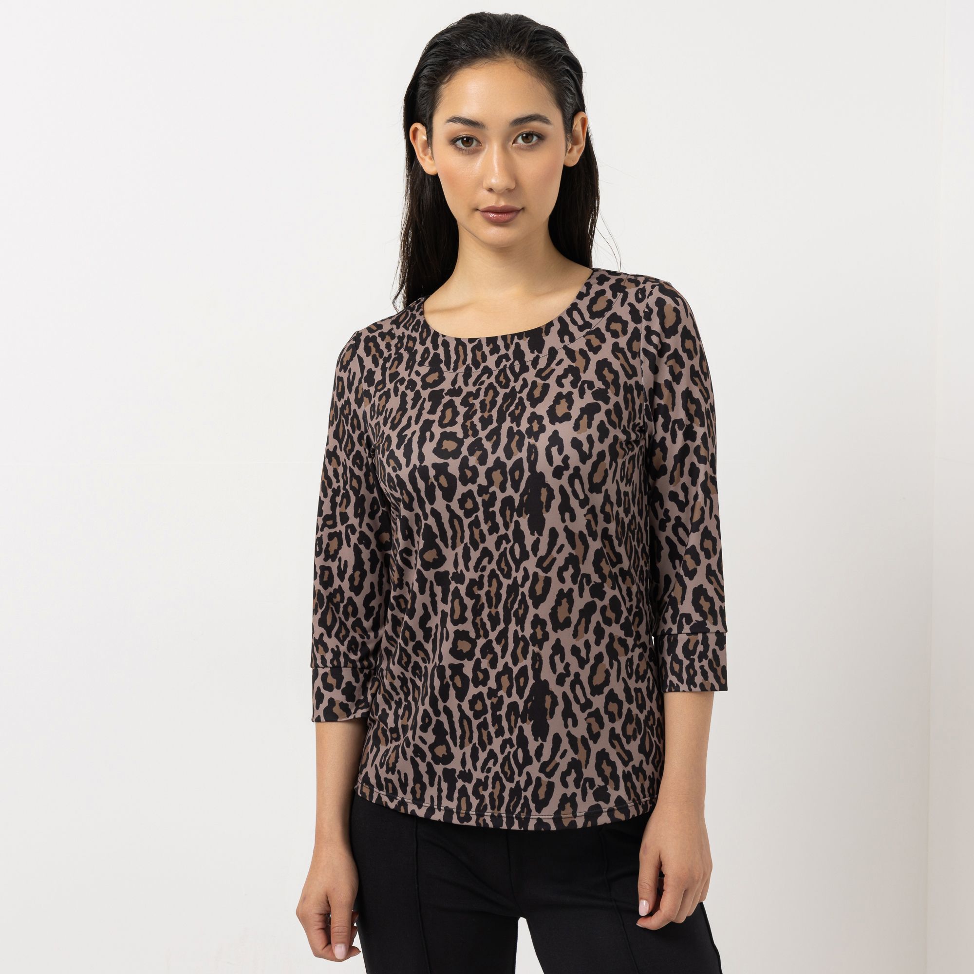 STEFFEN SCHRAUT Shirt Lissabon 3/4-Arm Leoparden-Druck figurumspielend