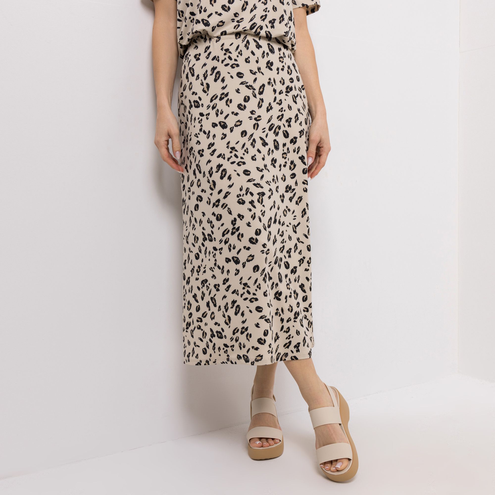 KIM & CO. Rock, knöchellang Brazil Knit Jersey Rundumdehnbund figurumspielend