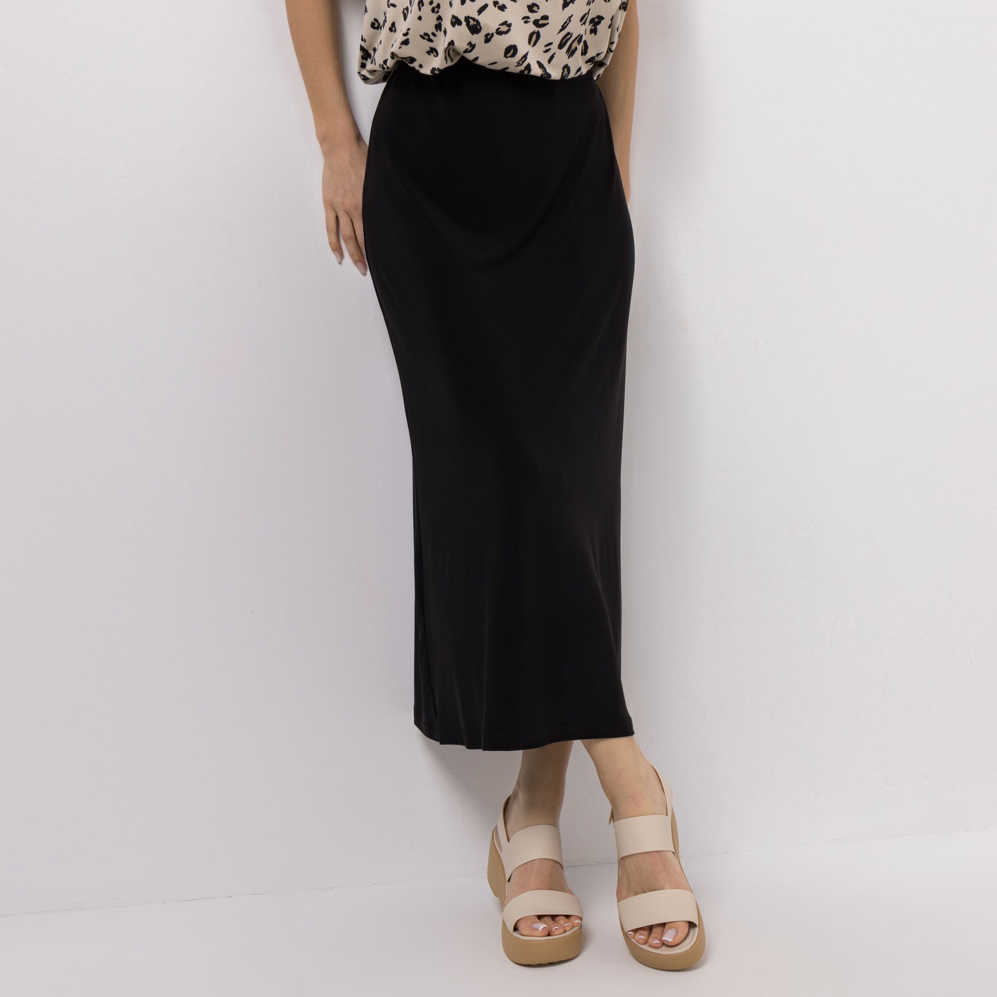 KIM & CO. Rock, knöchellang Brazil Knit Jersey Rundumdehnbund figurumspielend