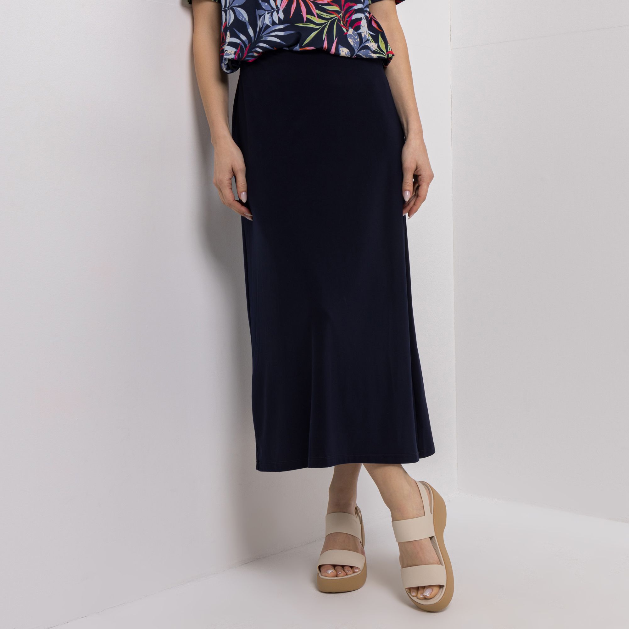 KIM & CO. Rock, knöchellang Brazil Knit Jersey Rundumdehnbund figurumspielend