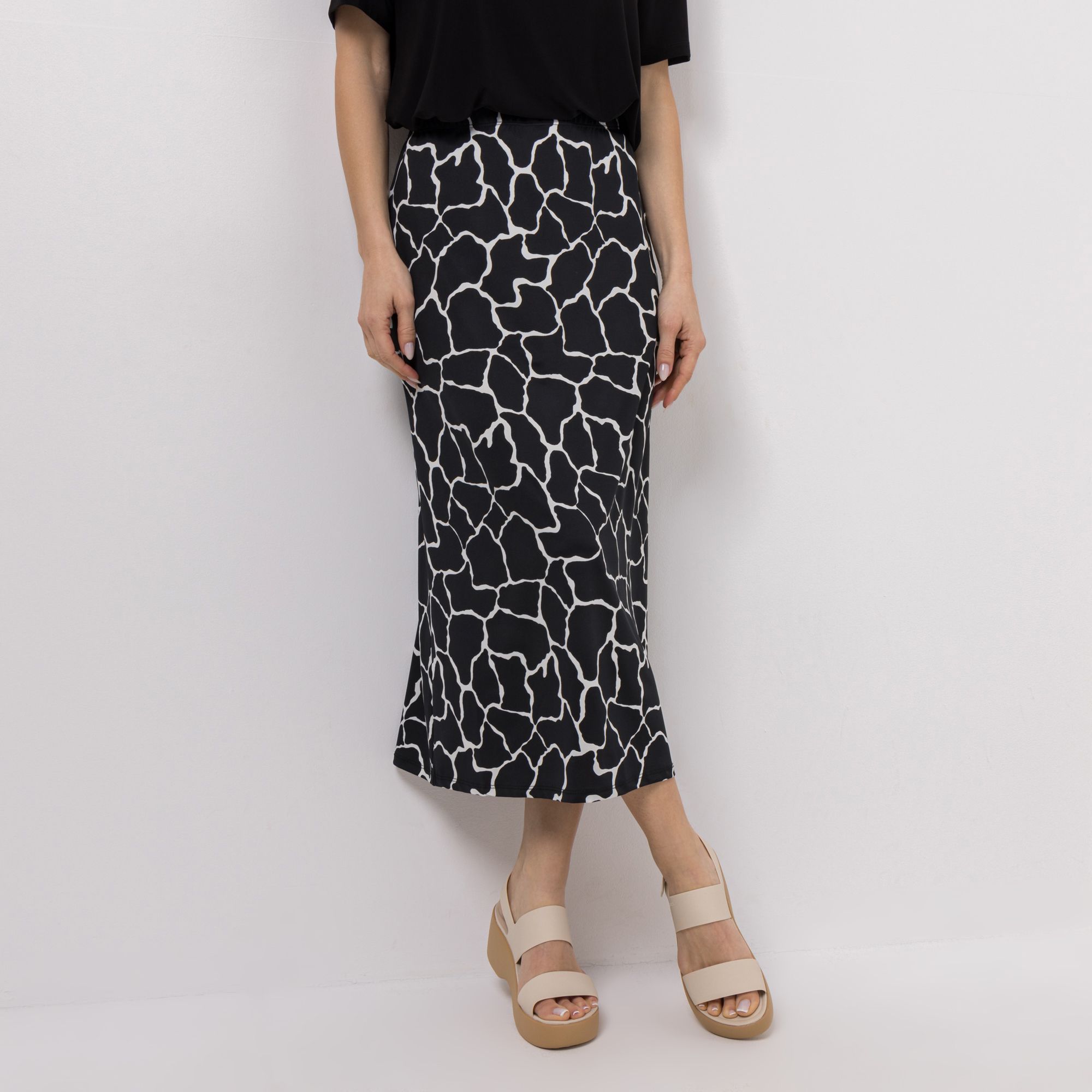 KIM & CO. Rock, knöchellang Brazil Knit Jersey Rundumdehnbund figurumspielend