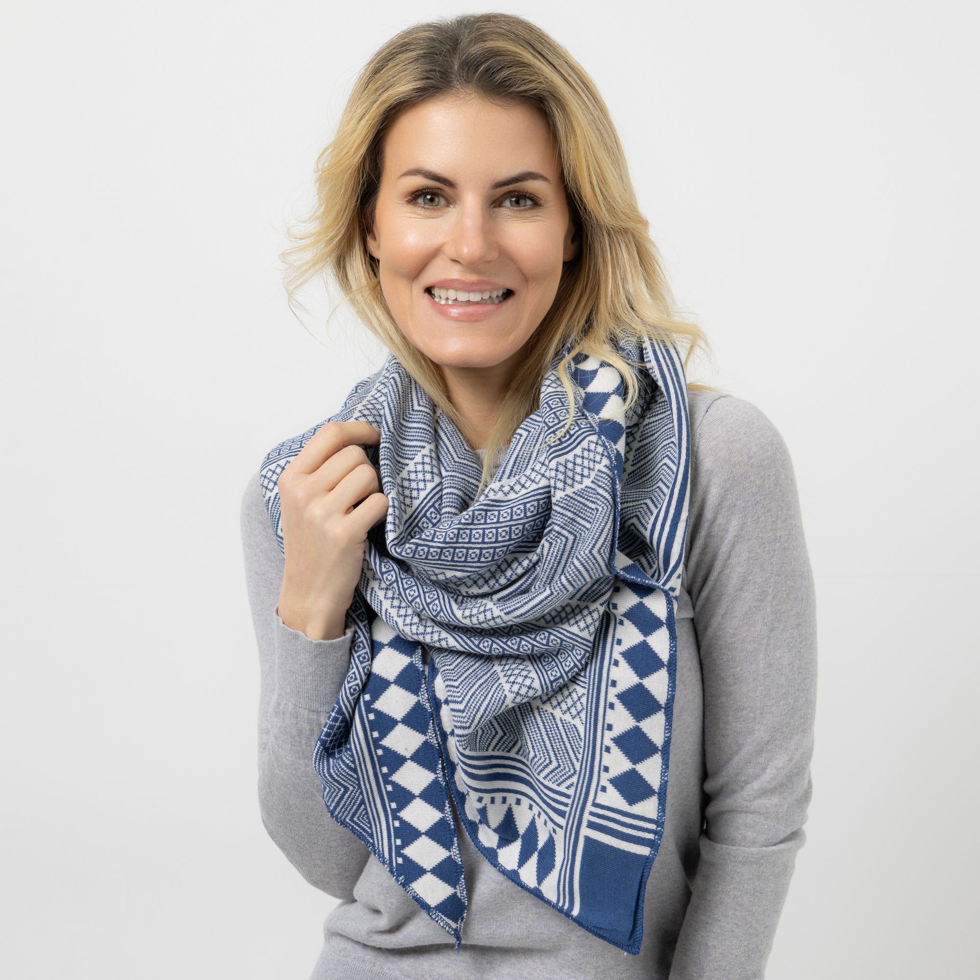 DINE 'N' DANCE Dreiecktuch Jacquard-Muster