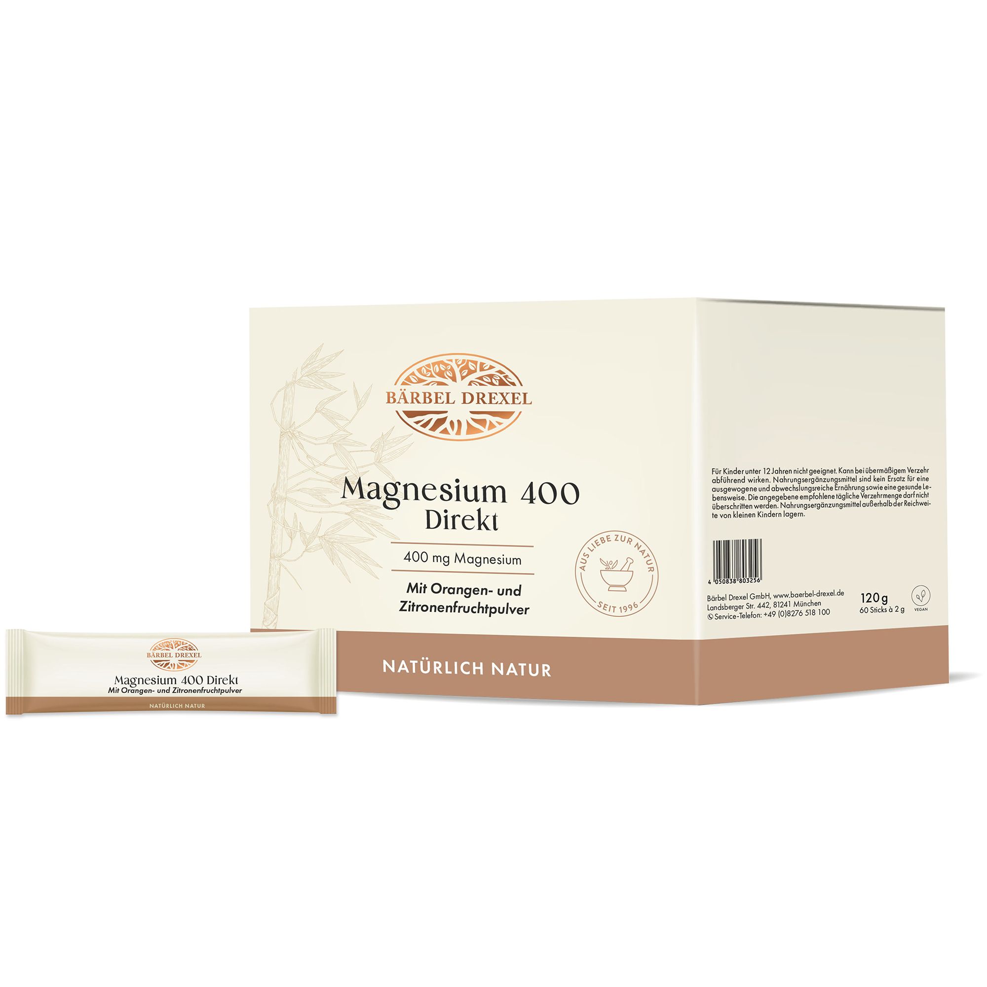 BÄRBEL DREXEL Magnesium 400 Direkt Sticks 60 Stück für 60 Tage