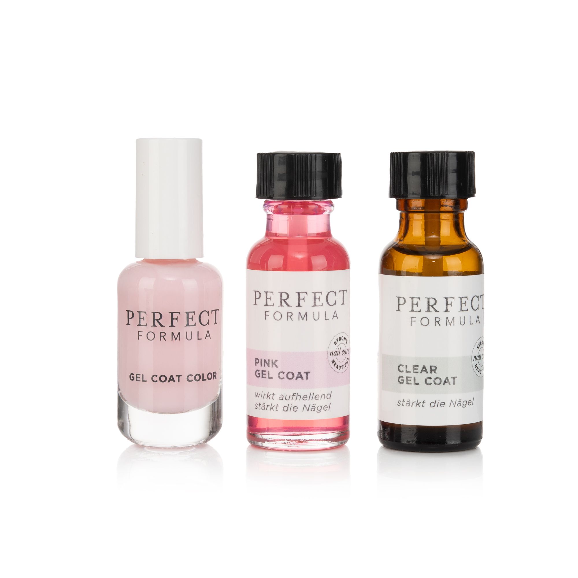 PERFECT FORMULA Pink Gel Coat 18ml Clear Gel Coat 18ml Color Gel Coat Fresh Pink 8ml