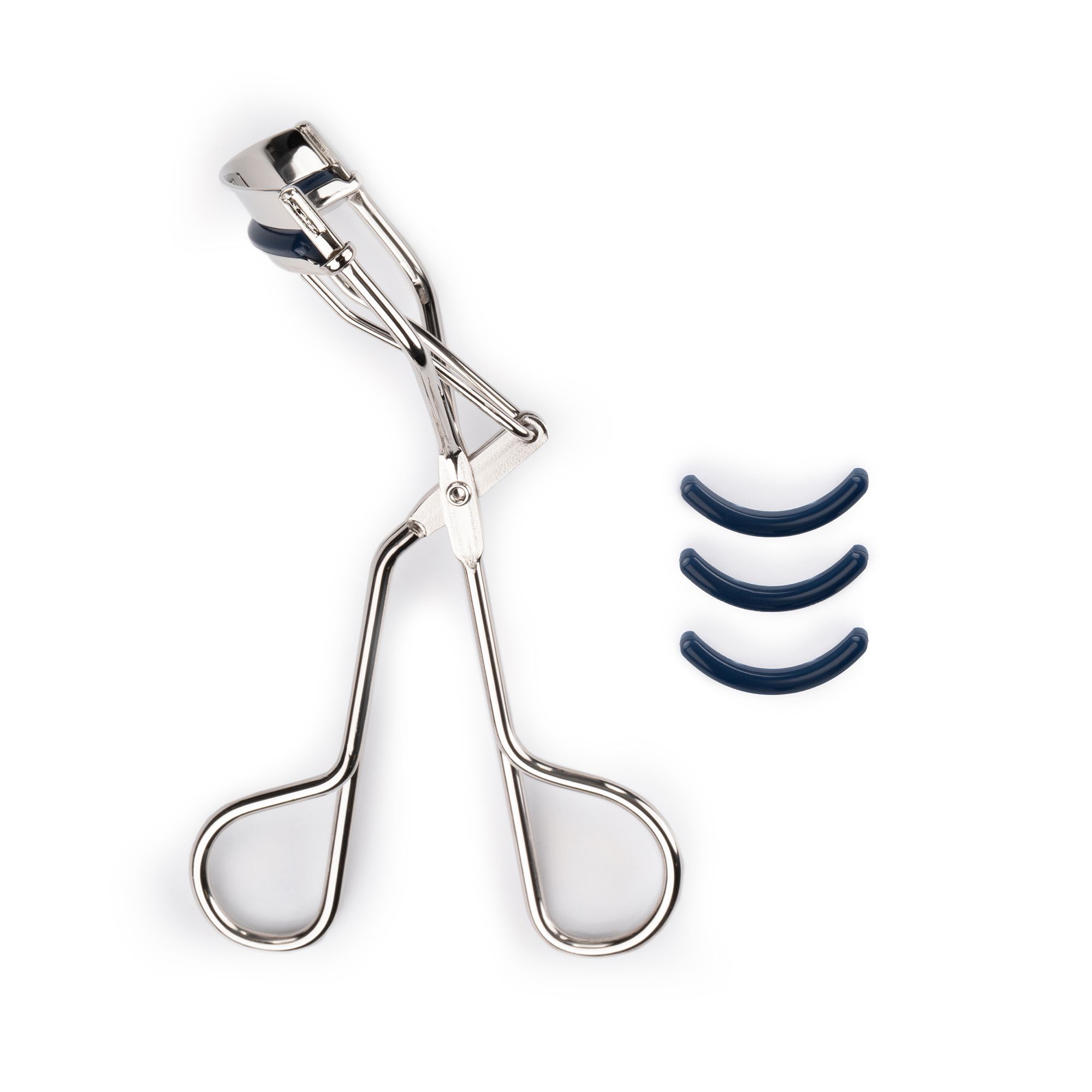 EGYPT-WONDER® Wimpernzange Silber mit 3 Ersatzsilikonen