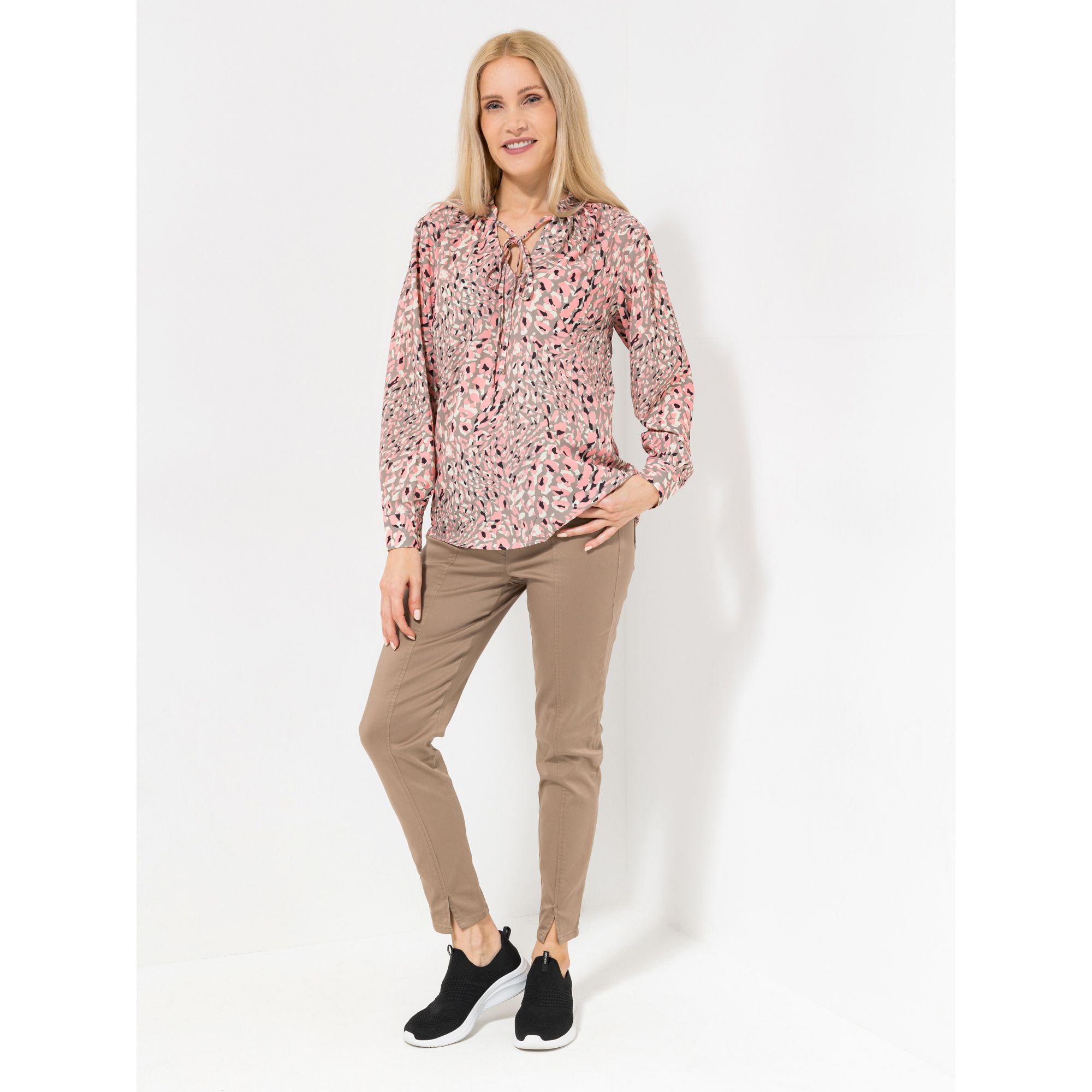 DAWID by Dawid Tomaszewski Bluse, 1/1 Arm mit Bindeband figurumspielend