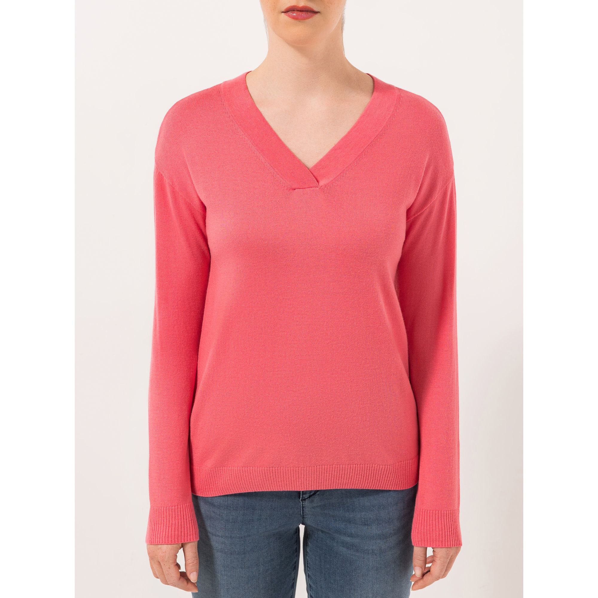 STEFFEN SCHRAUT Pullover V-Ausschnitt mit ECOVERO Viskose leger weit