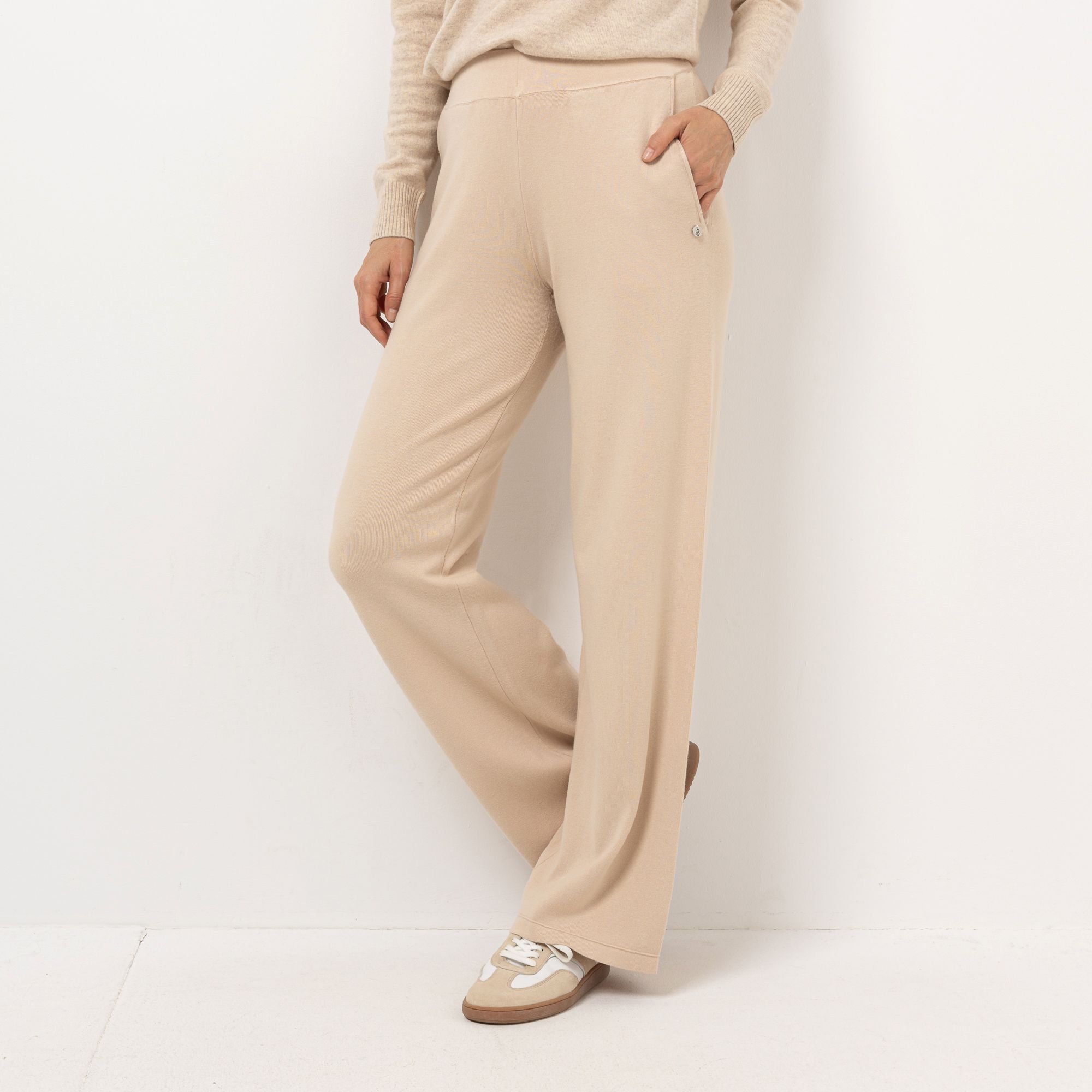 STRANDFEIN Strickhose lange Form Rundumdehnbund gerades Bein