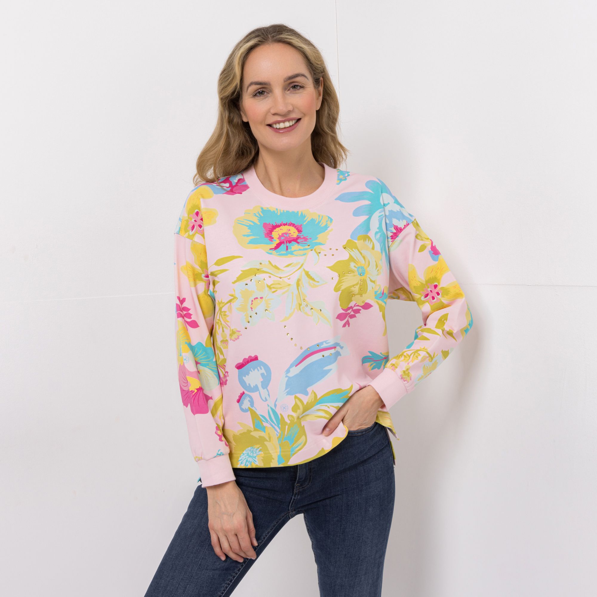 DAWID by Dawid Tomaszewski Sweatshirt Strassdetails leger weit