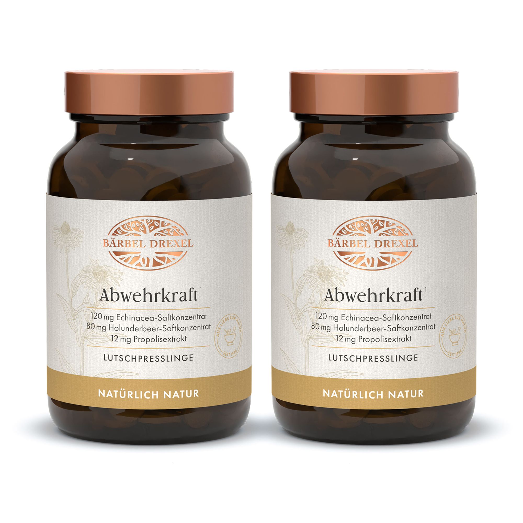 BÄRBEL DREXEL Abwehrkraft mit Echinacea & Propolis 2x180 Lutsch- presslinge, 180 Tage